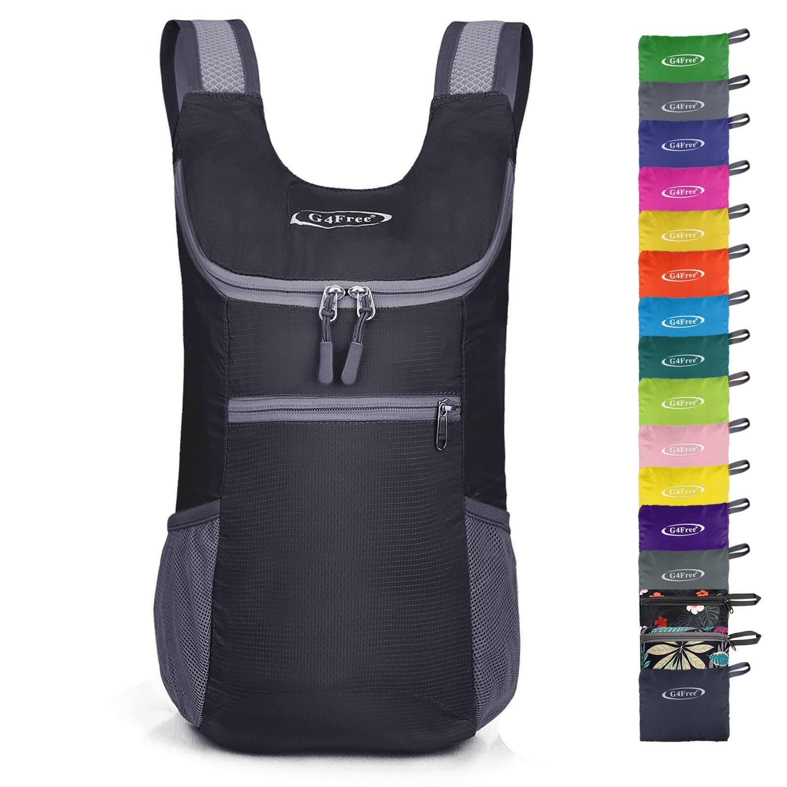 G4Free Wanderrucksack Foldable Rucksack Lightweight Daypack Unisex Packable Travel Rucksack, Leichter, faltbarer Wanderrucksack mit 11 Litern Volumen
