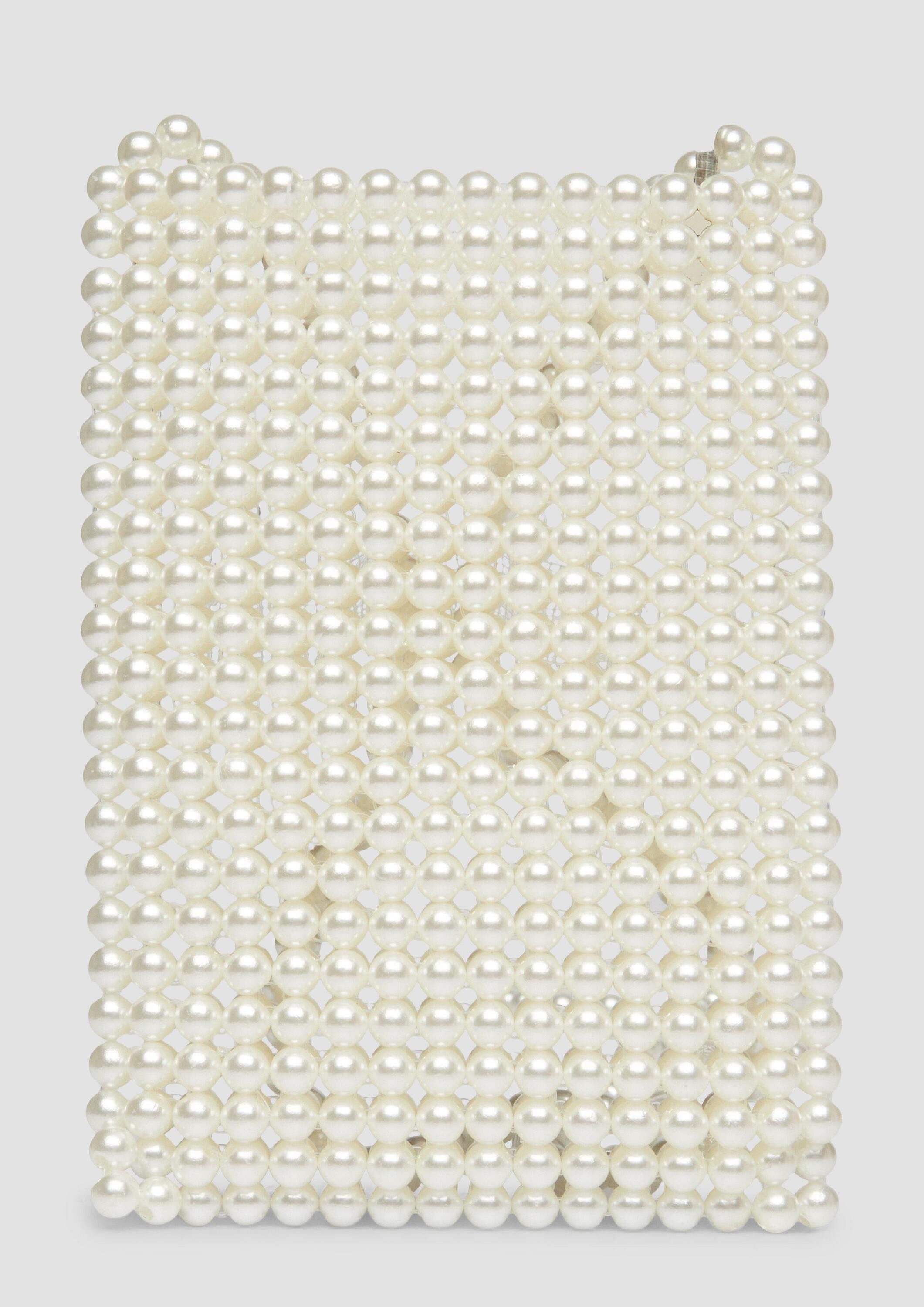 s.Oliver Handytasche Tasche, Smartphone-Tasche aus Schmuckperlen mit fixiertem Schulterriemen