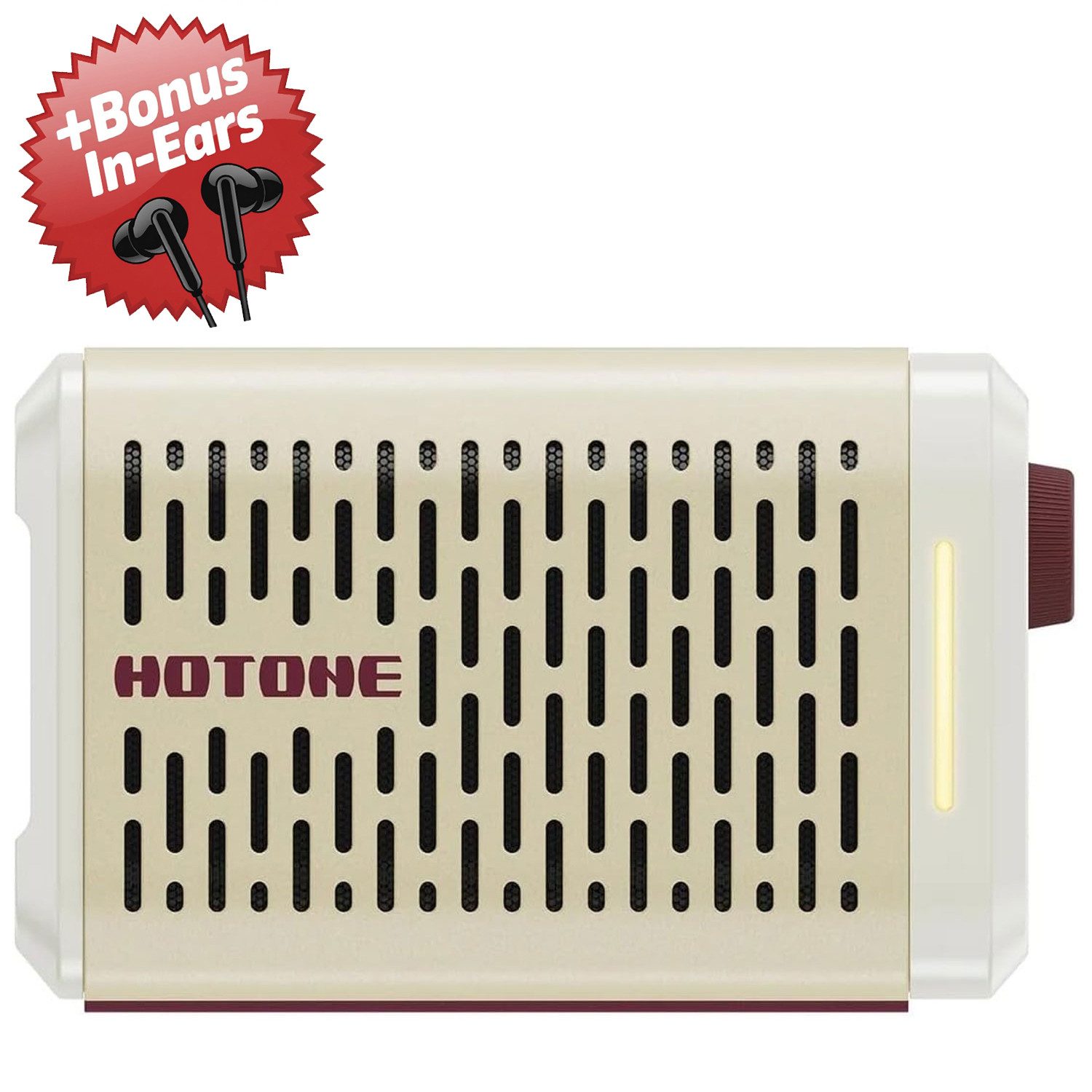 Hotone Hotone Gitarren-Verstärker AP-5WH Pulze Mini + Bonus In-Ear Kopfhörer Verstärker (Anzahl Kanäle: 1, 5 W, Kompakter Modeling-Verstärker)