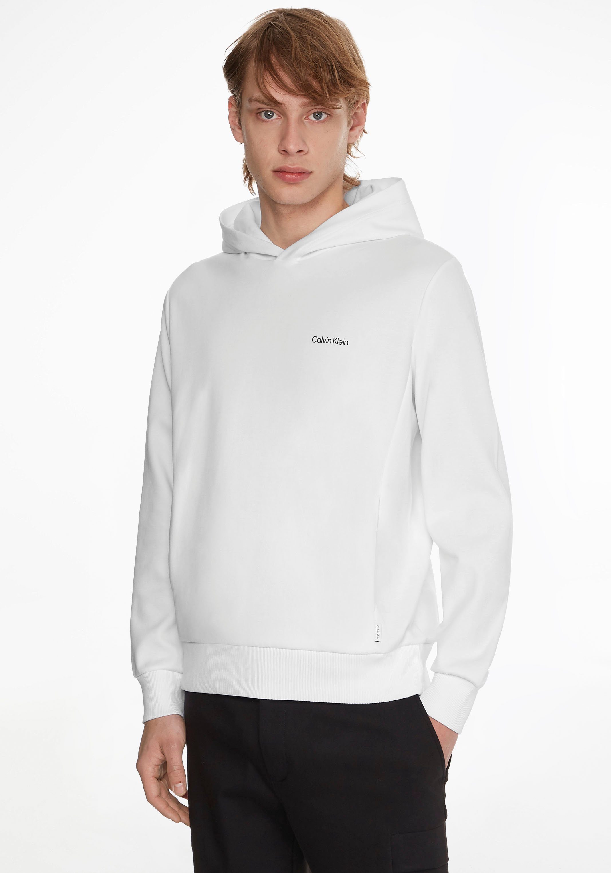 Calvin Klein Kapuzensweatshirt MICRO LOGO HOODIE bright white