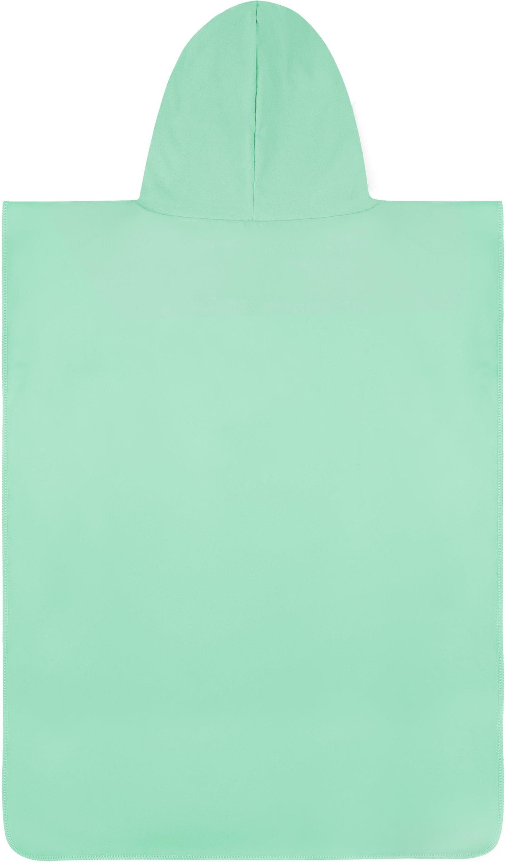 normani Badeponcho Mikrofaser Badeponcho für Erwachsene Camuy, Polyester, Kapuze, Schlupf, Bade Handtuch mit Ärmeln aus recyceltem Material