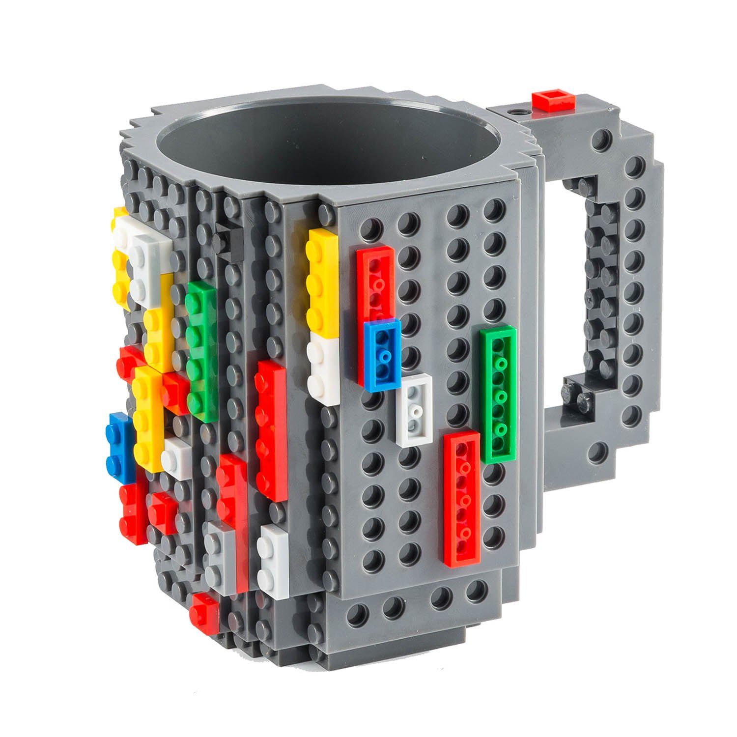 Goods+Gadgets Tasse Brick Mug Tasse mit Bausteinen, Kunststoff, Kaffeetasse Kaffee-Becher 350ml