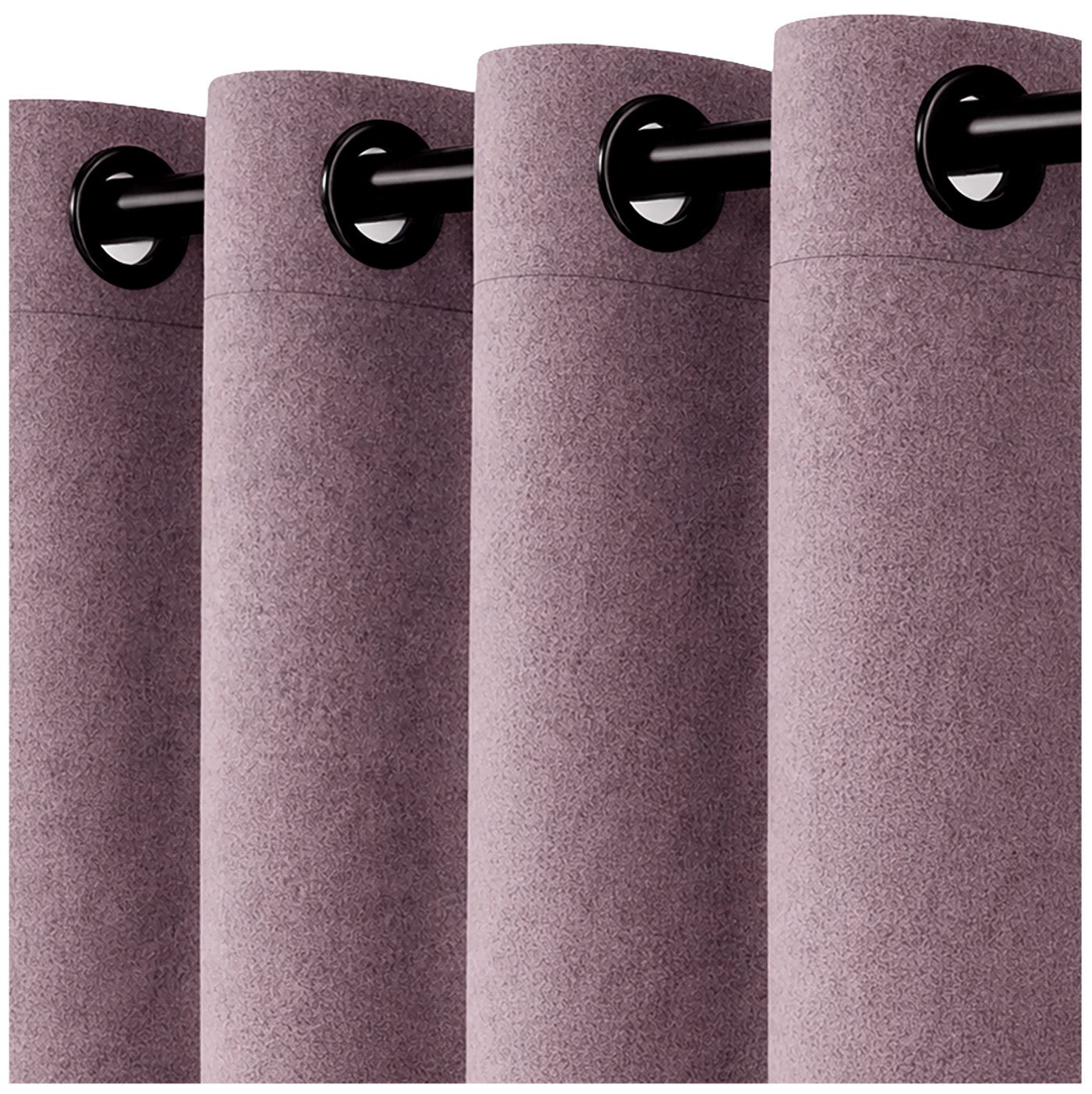 heimtexland Vorhang Thermo-Gardine Filz Deko Ösenschal blickdicht (1 St), Ösen, abdunkelnd, Filz-Optik, schützt vor Kälte und Wärme, abdunkelnd, schalldämpfend