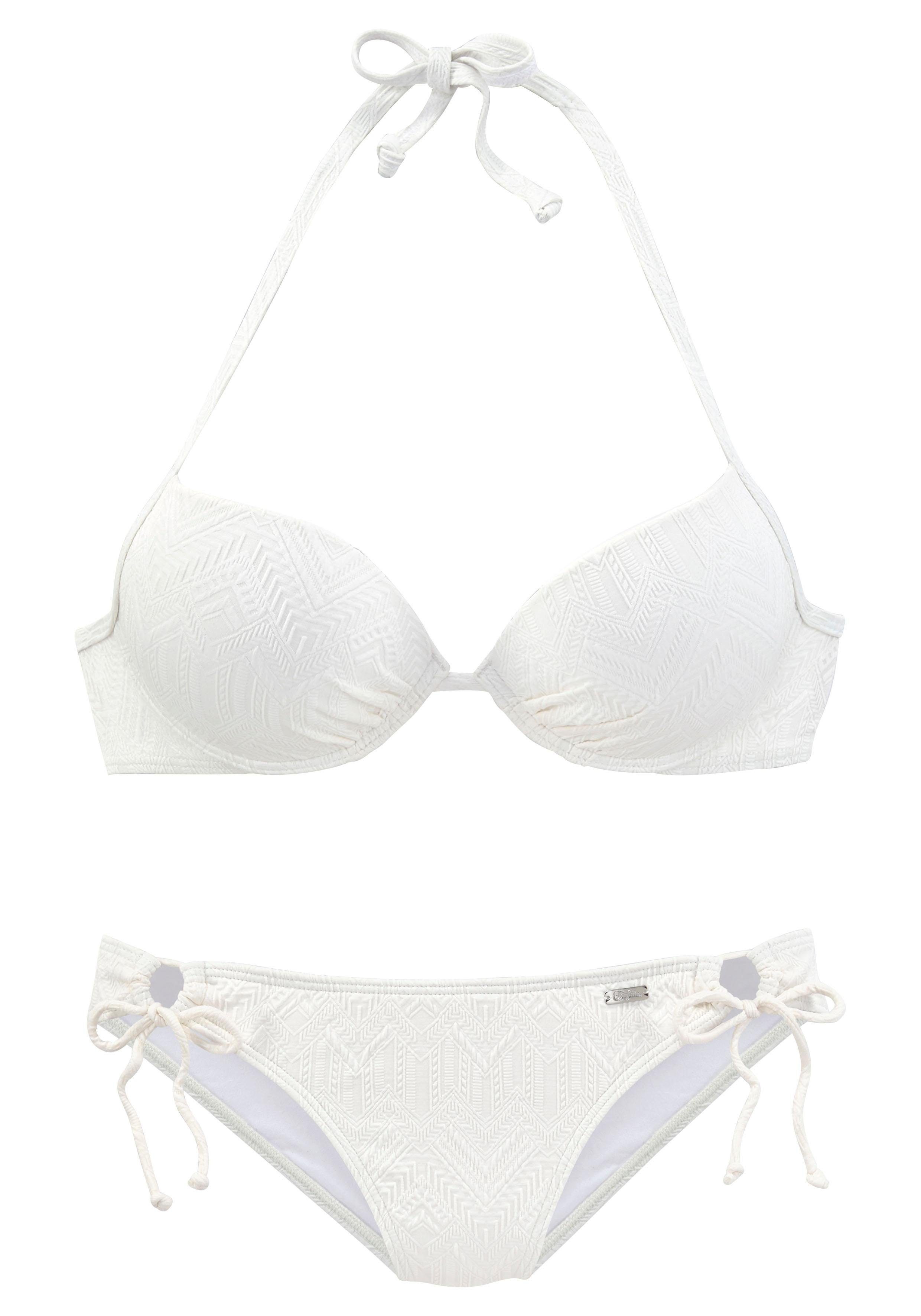 mit Push-Up-Bikini Buffalo modischer creme Struktur