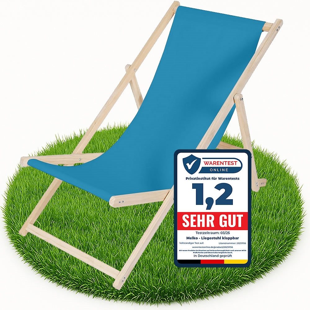 Melko Gartenstuhl Strandliege Liegestuhl Gartenliege Holz Freizeitliege Cam günstig online kaufen
