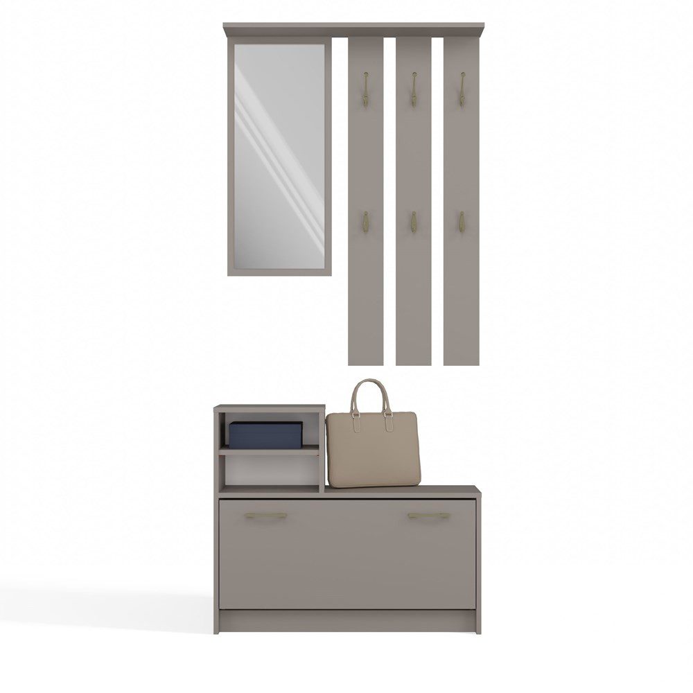 TOPESHOP Garderoben-Set praktisches Set mit Spiegel günstig online kaufen