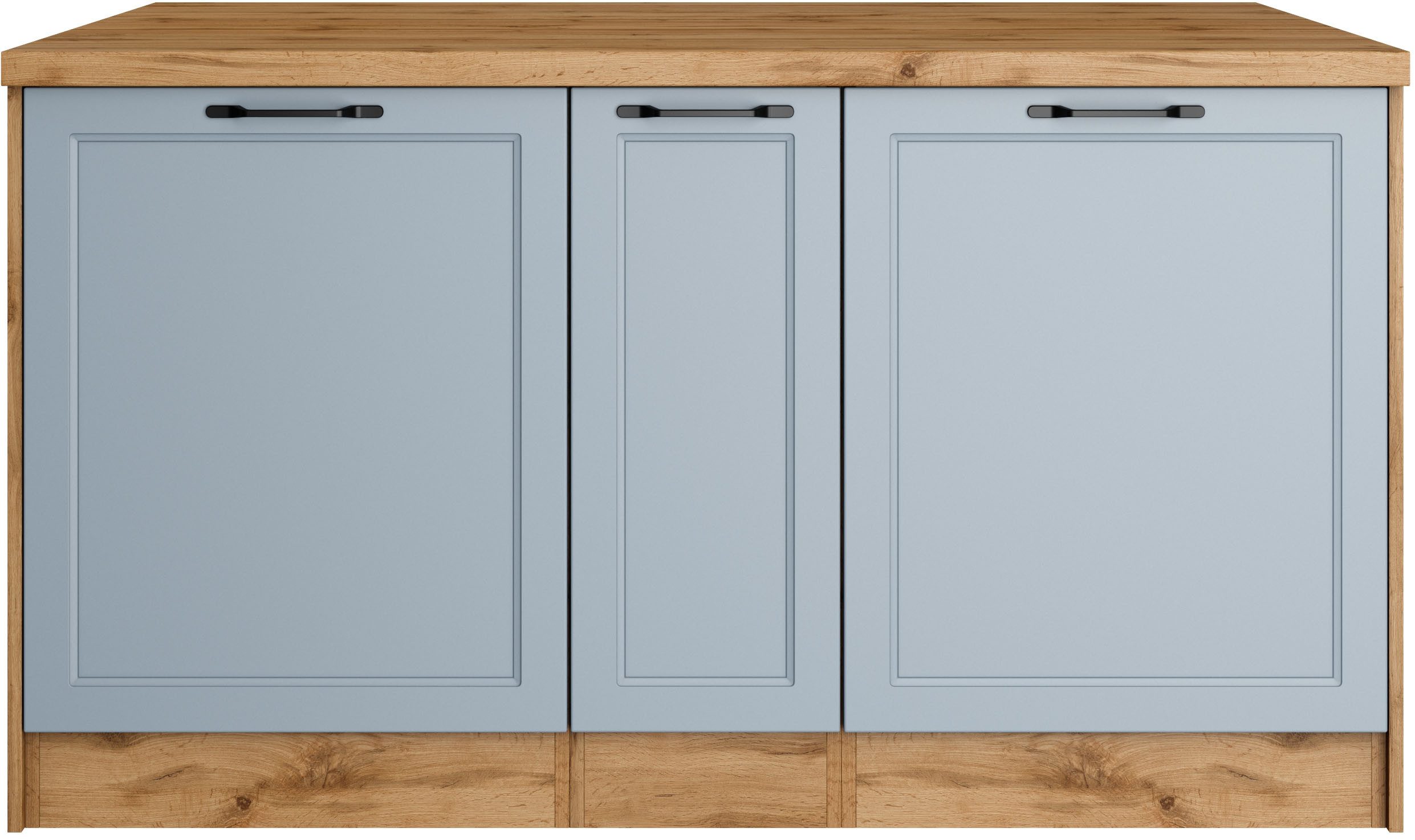 KOCHSTATION Kücheninsel KS-Lana, Breite 153 cm, MDF-Fronten, Arbeitsplatte 38mm stark