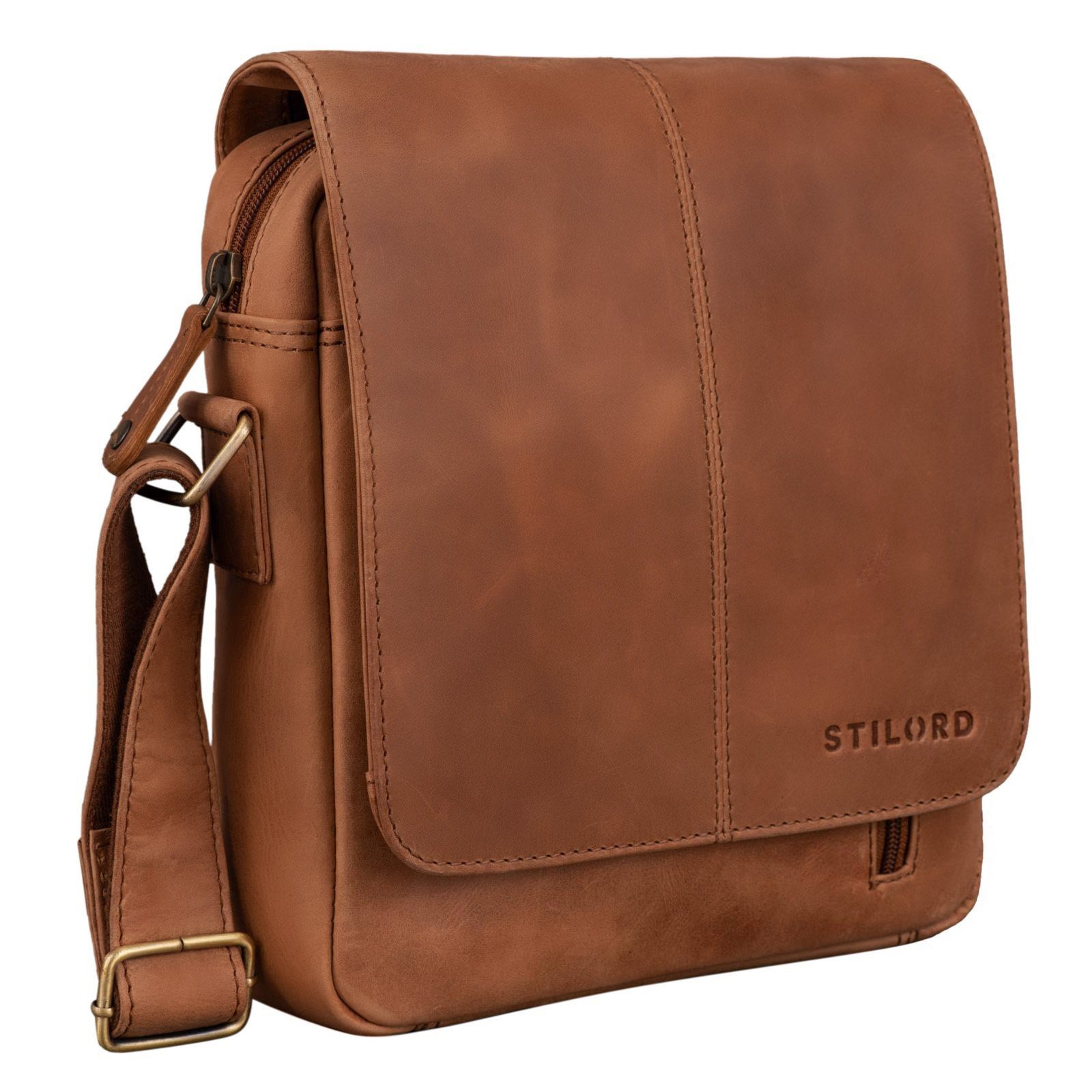 STILORD Schultertasche "Matt" Herrenhandtasche Leder Umhängetasche Männner Vintage