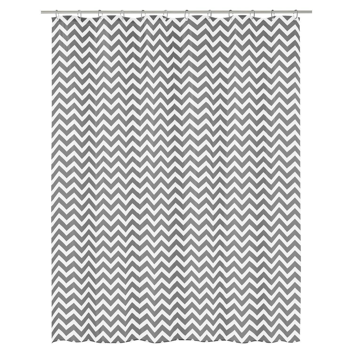 Kleine Wolke Duschvorhang ZACK, Höhe 200 cm, Schwarz, Weiß, PEVA, Breite 180 cm, mit 12 Ösen, nur für Handwäsche geeignet