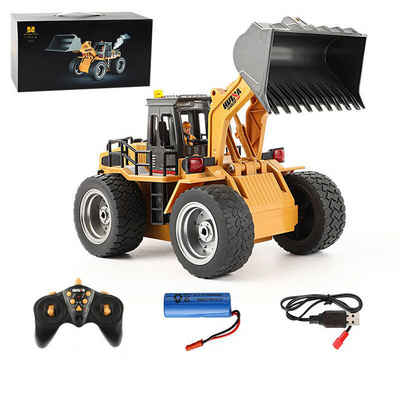 Esun RC-Auto Radlader Ferngesteuert Bagger,2,4GHz RC Bagger Baustellen-Fahrzeug, Sandkasten Spielzeug, Kinder Spielzeug ab 8 9 10 11 12 Jahre Jungen