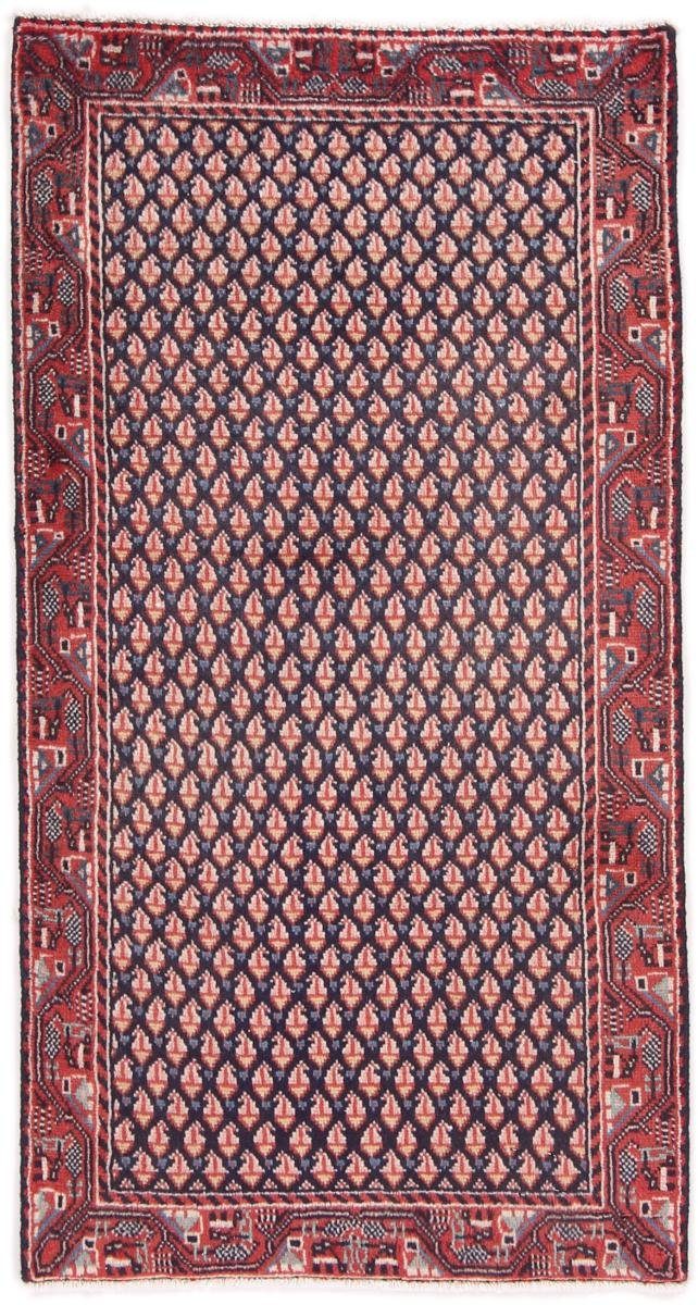 Orientteppich Hamadan 65x120 Handgeknüpfter Orientteppich / Perserteppich Läufer, Nain Trading, rechteckig, Höhe: 8 mm