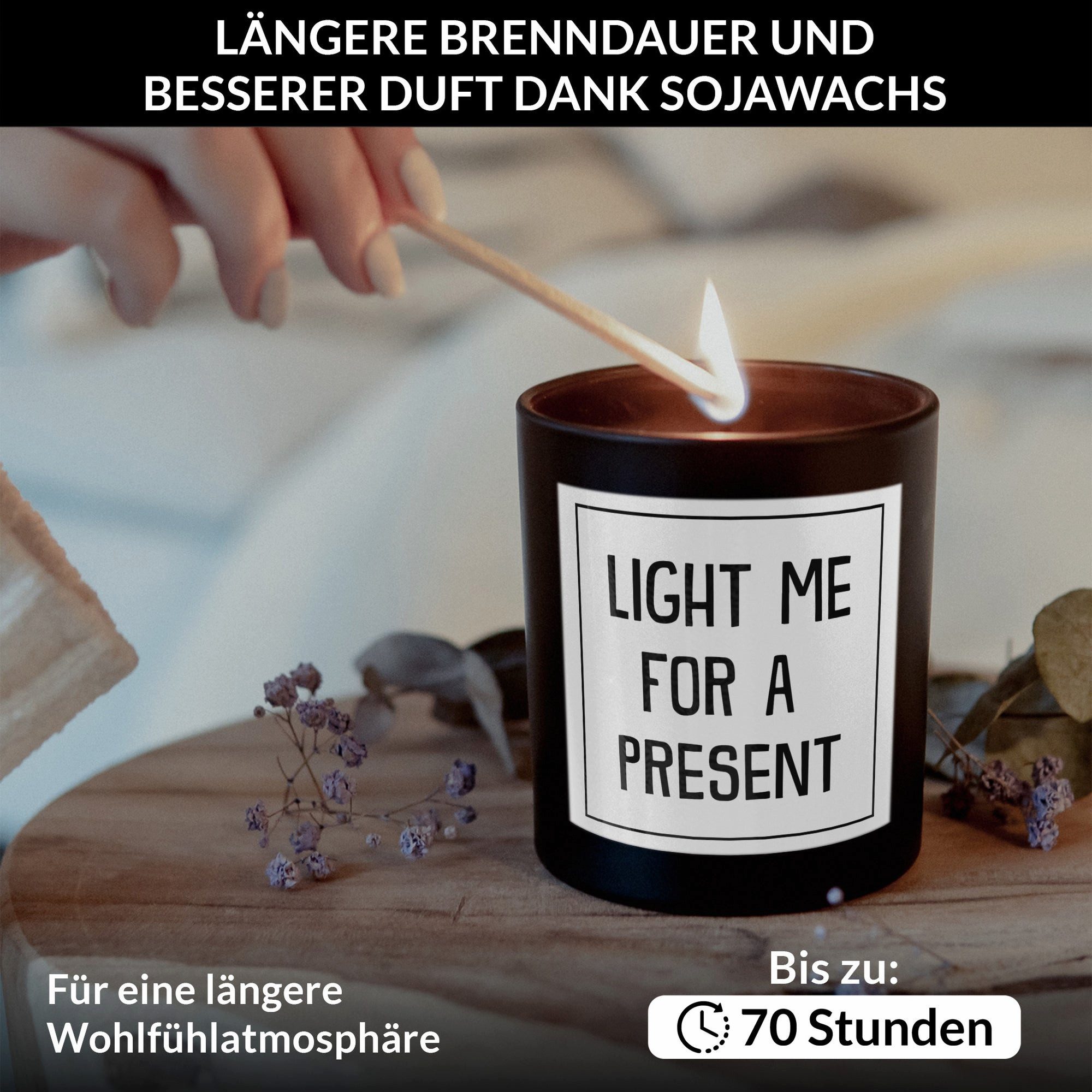22Feels Duftkerze HANDGEMACHT Zitrus Geschenk Weihnachten Glas, MADE IN GERMANY, Europäisches Sojawachs, Bambusdeckel und Glas, Vegan