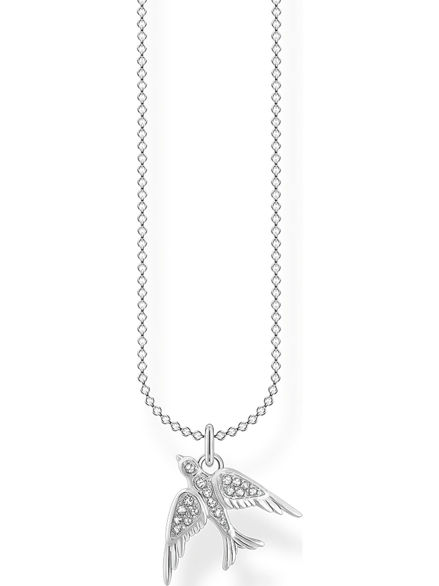THOMAS SABO Silberkette Thomas Sabo Damen-Kette 925er Silber 17 Zirkonia,  Dieses edle Accessoire ist für jeden Anlass