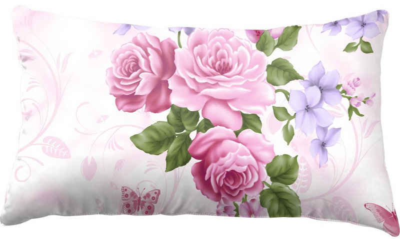 Kissenbezug »Schmetterlinge lieben Blumen«, One Home (1 Stück), floral und geblümt mit Reißverschluss
