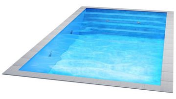 Poolomio Pool Styroporpool Set Basic - 600 x 300 x 150 cm - mit Innenfolie und Zubeh (Styropor Pool Bausatz)