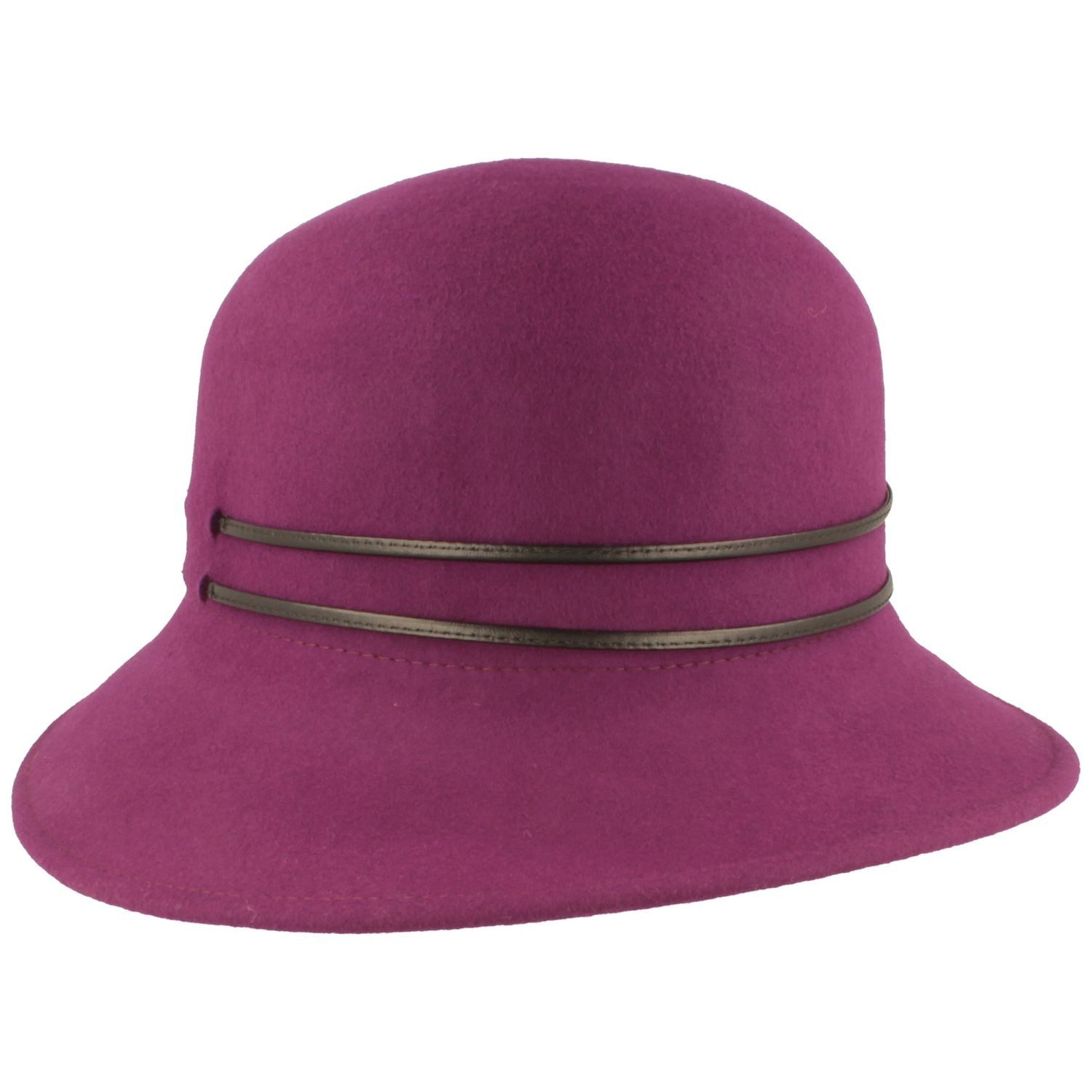Breiter Filzhut Schicke Glocke aus Wolle