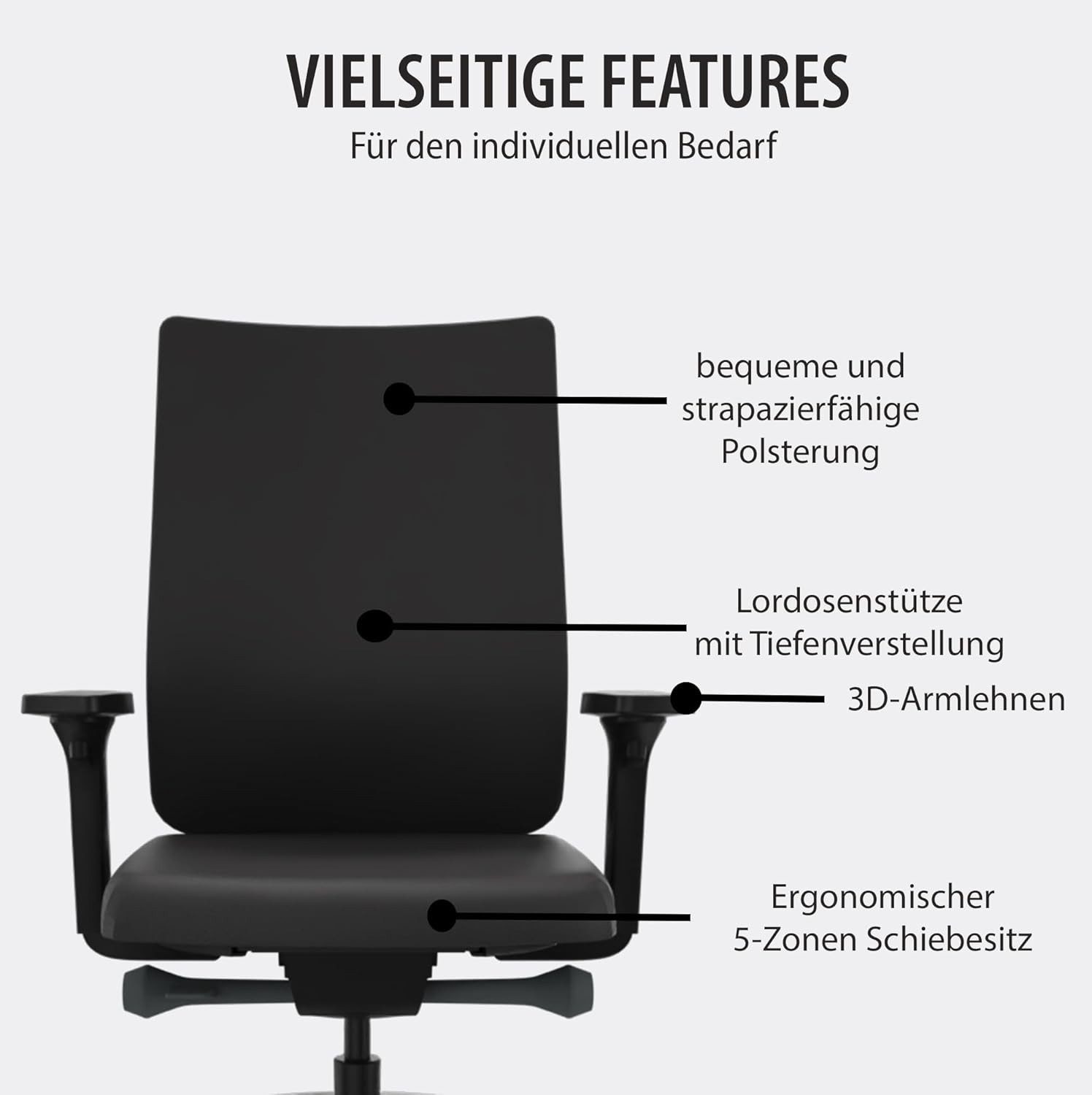 sedus Bürostuhl Sedus se:do Pro, Drehstuhl, Schwarz, bis 130kg Belastbar, ergonomisch
