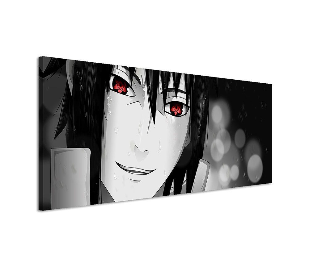 Sinus Art Leinwandbild Naruto Sasuke Uchiha Sharingan 150x50cm