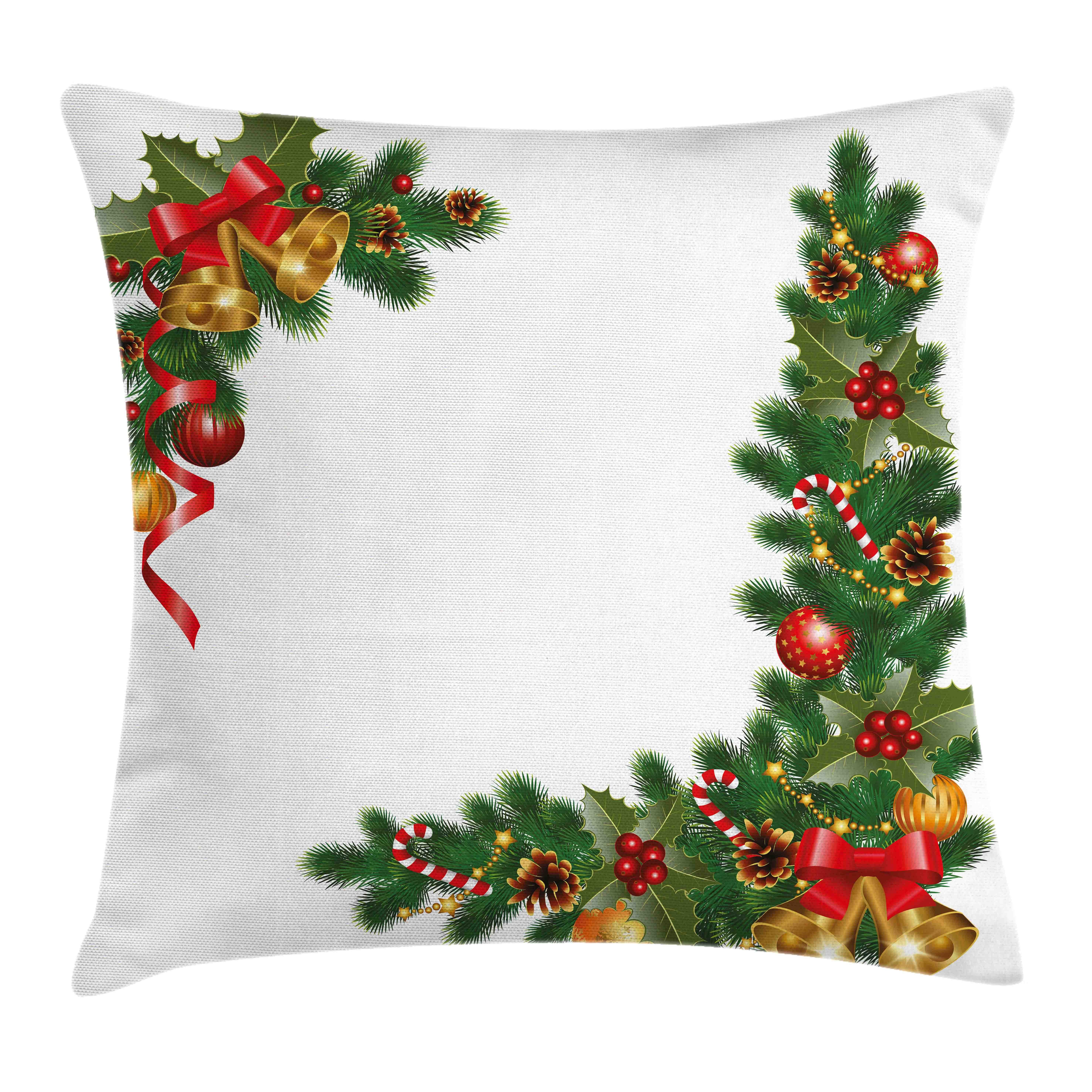 Beidseitiger mit Farbfesten Baum Farben Objekte (1 Druck, Kissenhülle Kissenbezüge Abakuhaus Reißverschluss Stück), Weihnachten