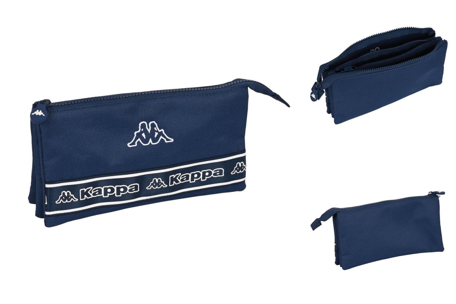 Kappa Federtasche Kappa Dreifaches Mehrzweck-Etui Navy Marineblau 22 x 12 x 3 cm