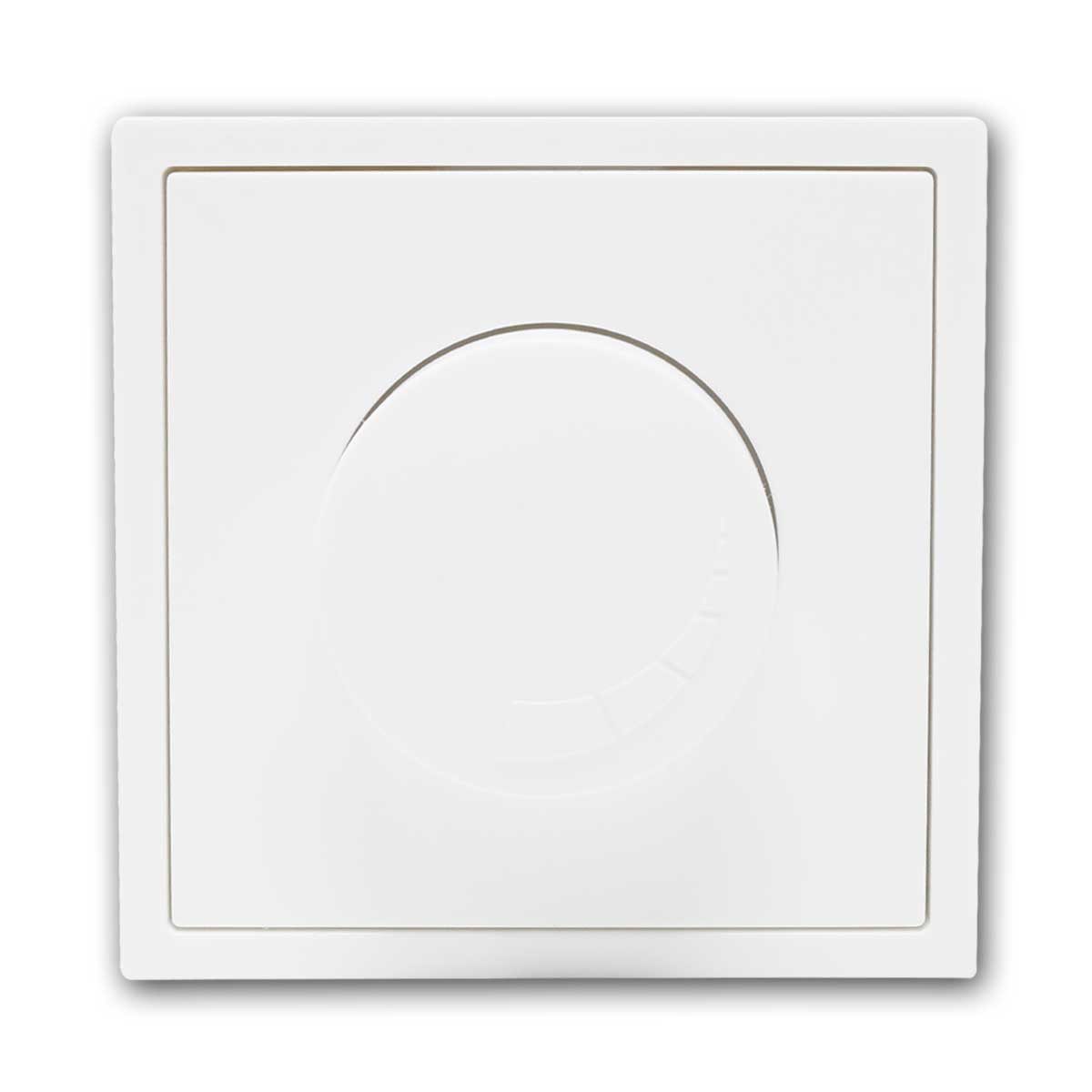 McPower Drehdimmer LED-Dimmer SHALLOW weiß 230V 300W mit Rahmen
