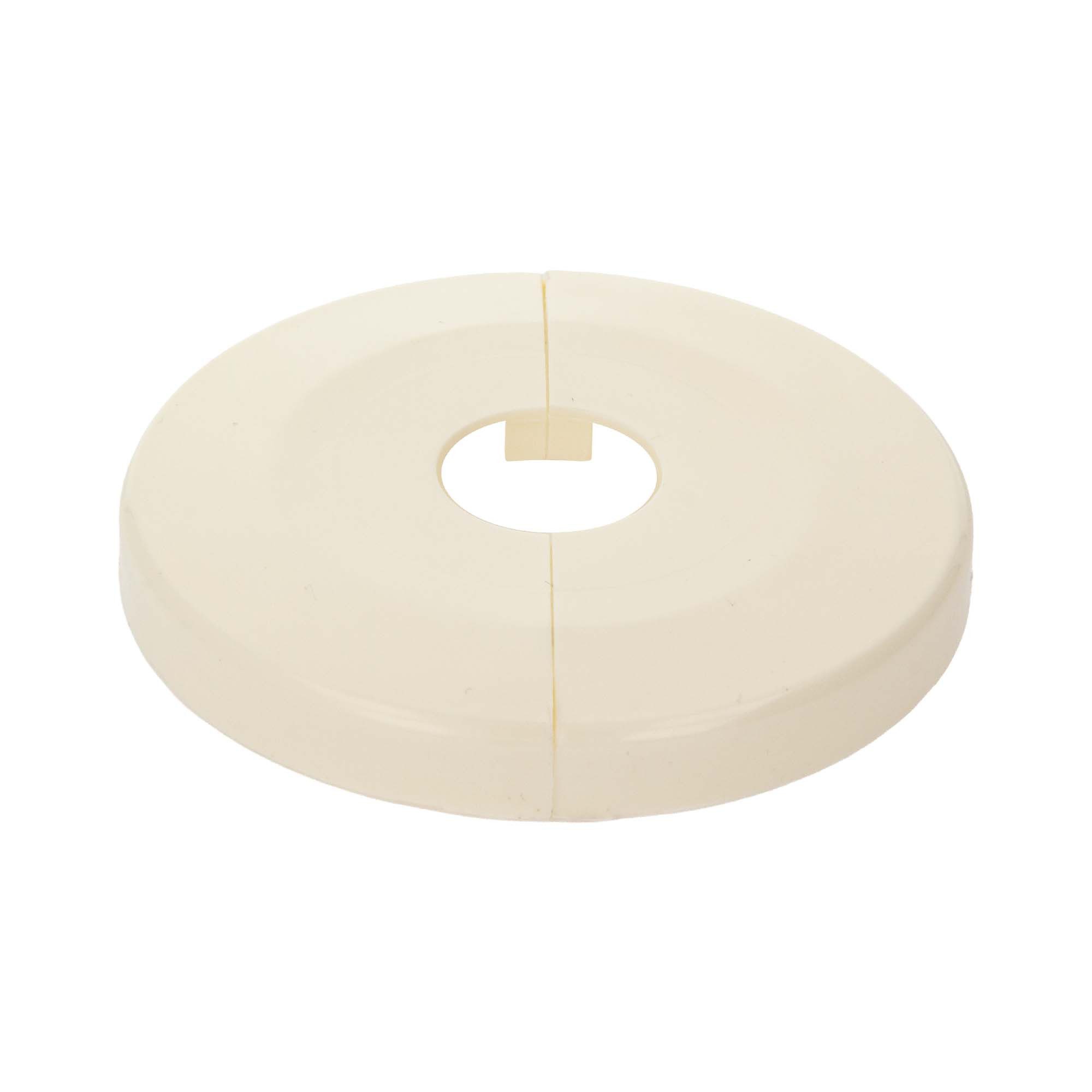 tecuro Badarmatur Scharnierrosette Ø 85 mm x Höhe 8 mm - Kunststoff ABS weiß