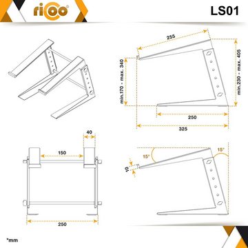 RICOO LS01-W Laptop-Ständer, (höhenverstellbar Laptop Stand Halter Notebookständer Schreibtisch)