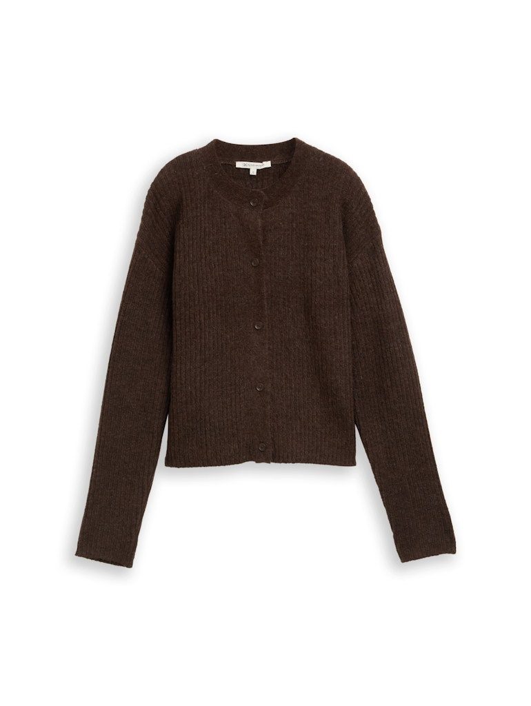 TOM TAILOR Wolljacke Flauschig Weiche Strickjacke mit Rundhalsausschnitt günstig online kaufen