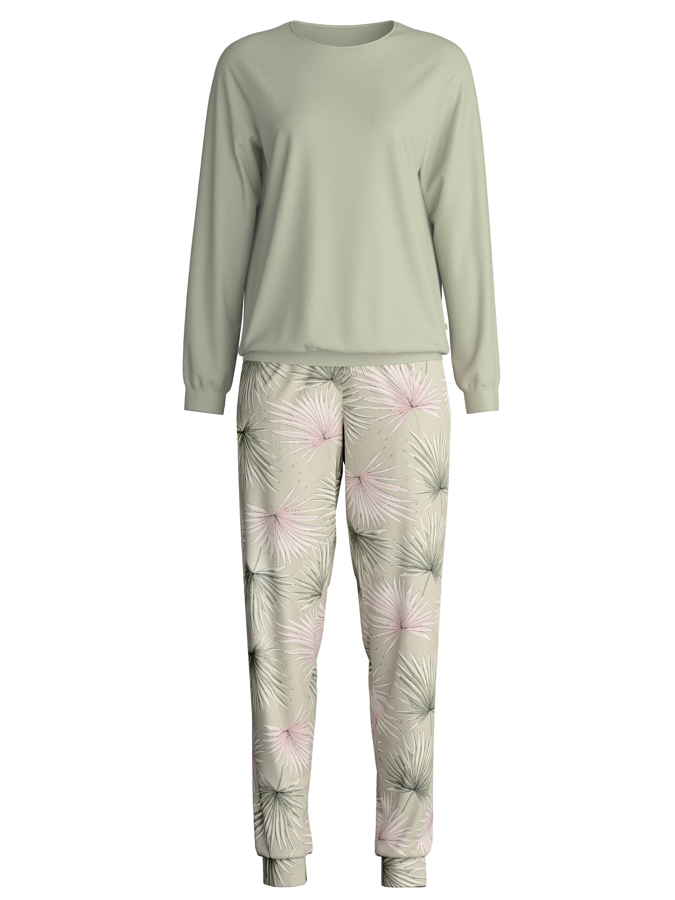 CALIDA Pyjama Leaf Dreams Damen (2 tlg) seidig weich und bequem