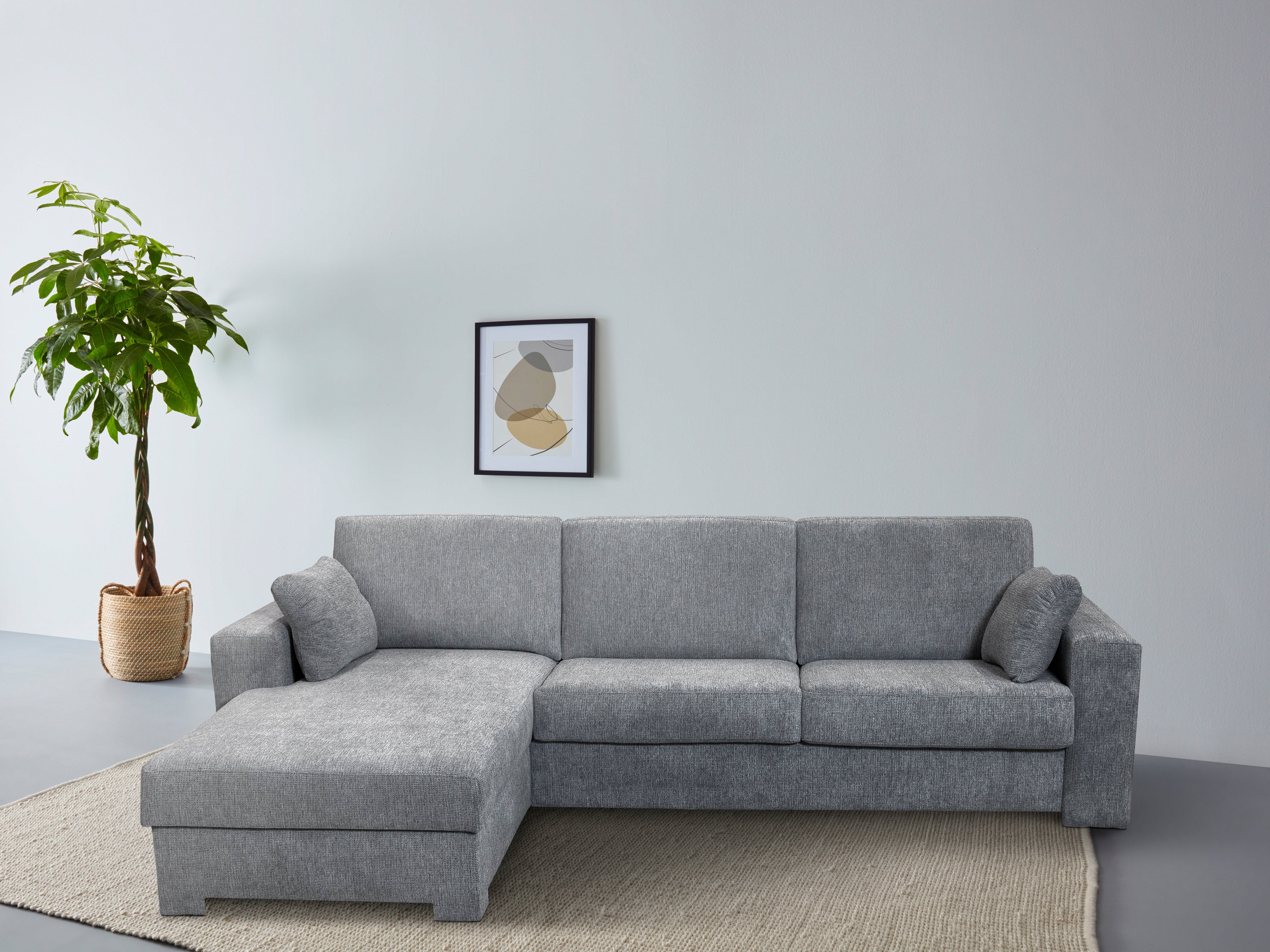 Home affaire Ecksofa "Roma "M" Matratzenhöhe 14 cm, Dauerschlaffunktion, mi günstig online kaufen