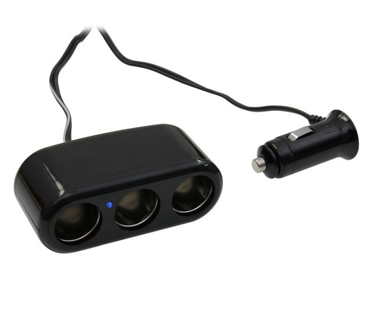 AIV Zigarettenanzünder-Verteiler Zigarettenanzünder-Verteiler 3-Fach 5A, Steckdosen-Adapter Doppel-Steckdose