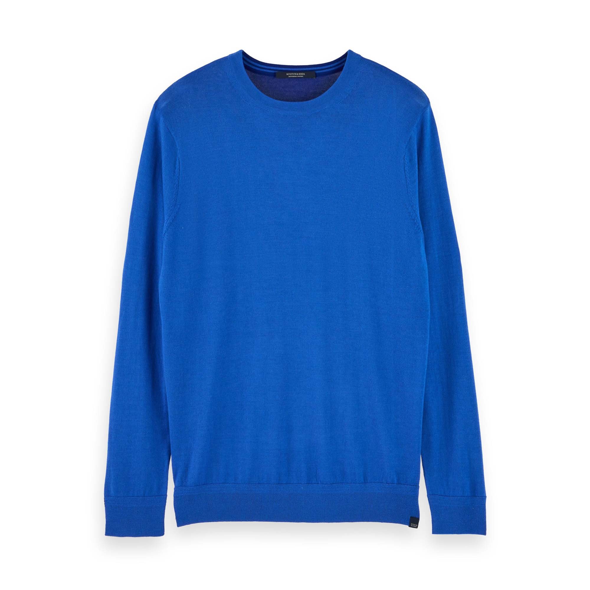 Fleecepullover Scotch & Soda Herren Pullover Merino Crew Neck 159408