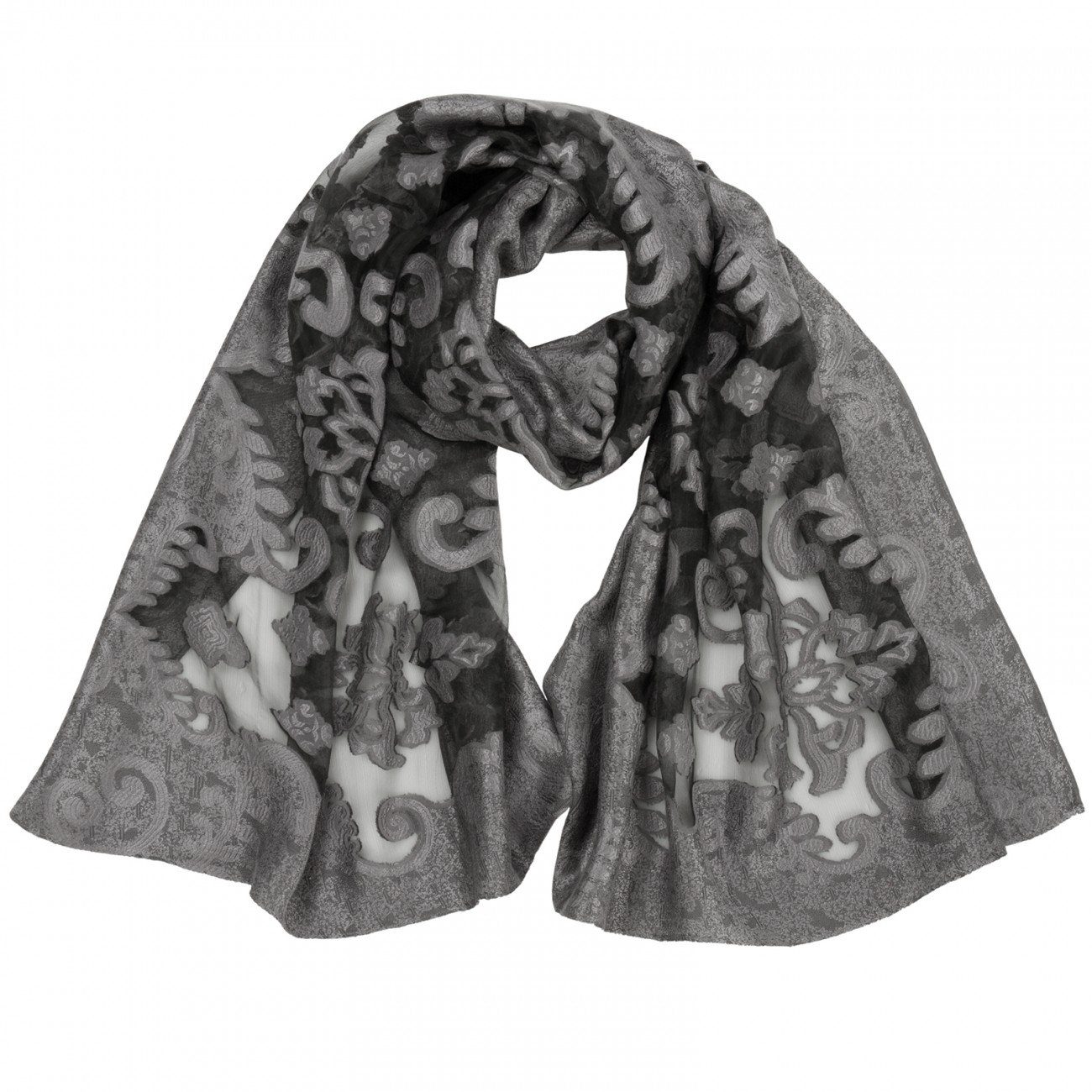 Caspar Modeschal SC454 eleganter Damen Schal mit ausgefallenem Webmuster