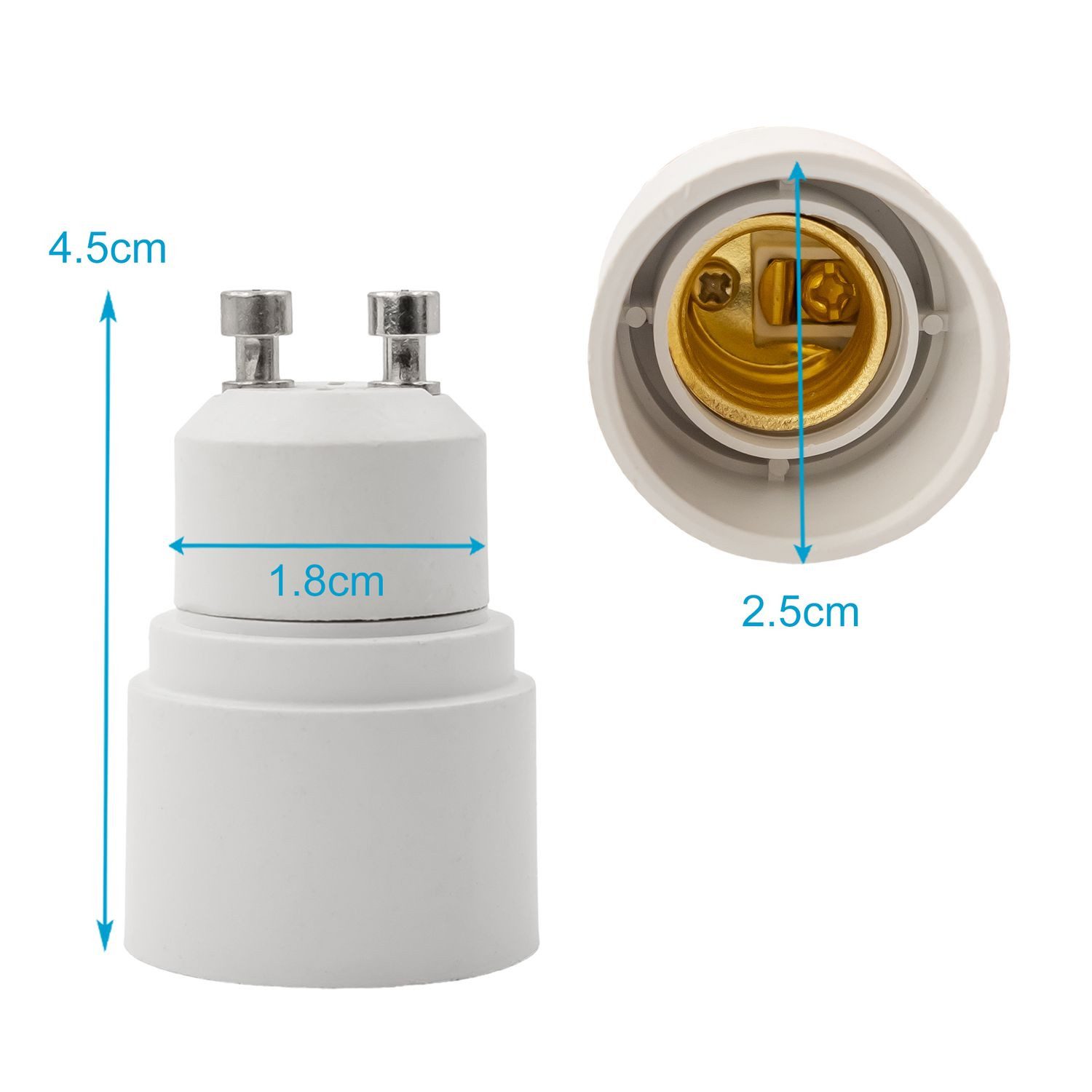 Intirilife Lampenfassung, (4-St), 4x E27 auf G9 Lampensockel Adapter in WEISS