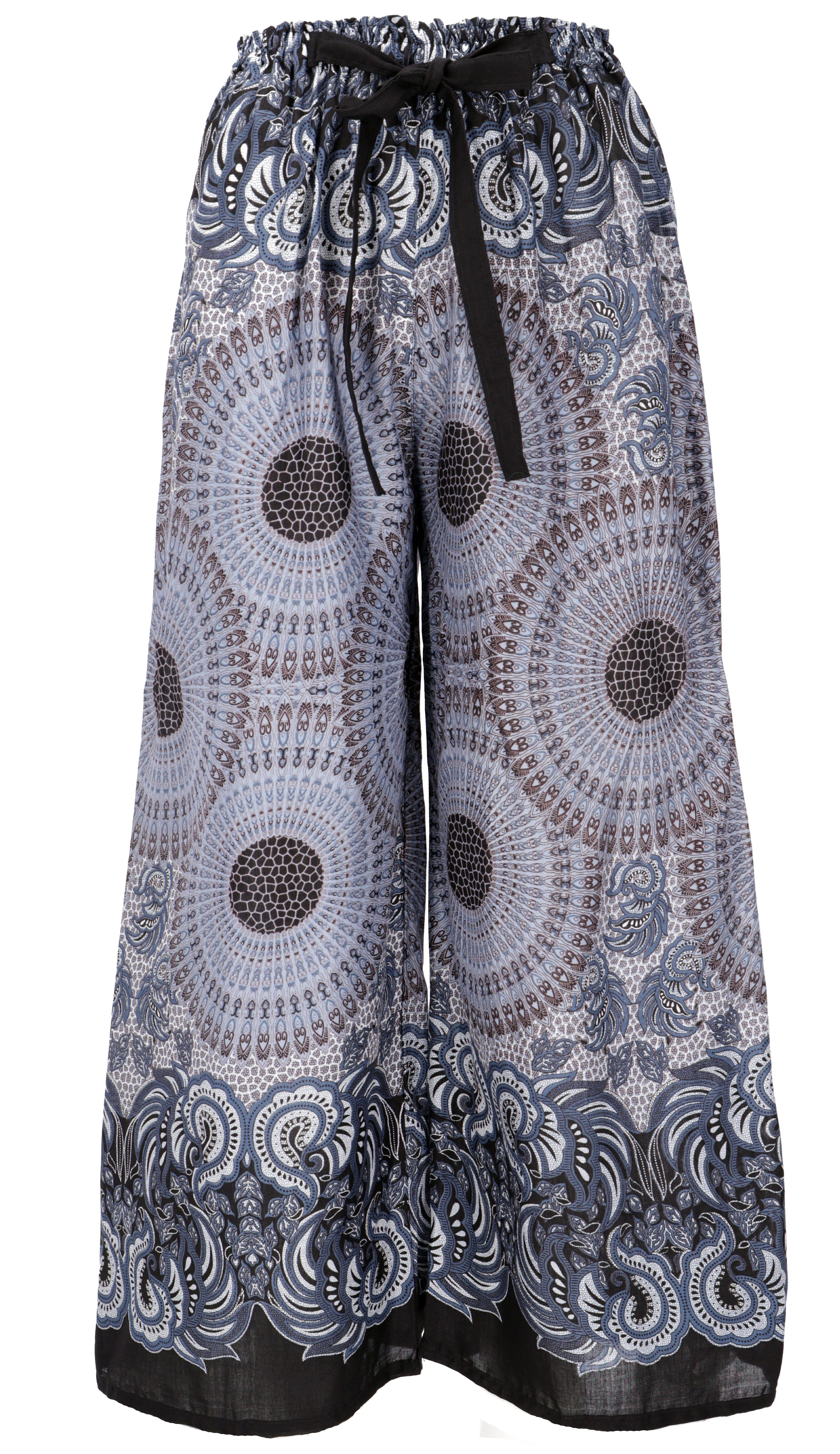 Guru-Shop Relaxhose Palazzohose, Schlaghose, Boho Sommerhose,.. alternative Bekleidung