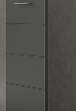 xonox.home Kommode Blake (Möbel 2-türig in matt grau mit Matera, 79 x 82 cm), mit viel Stauraum