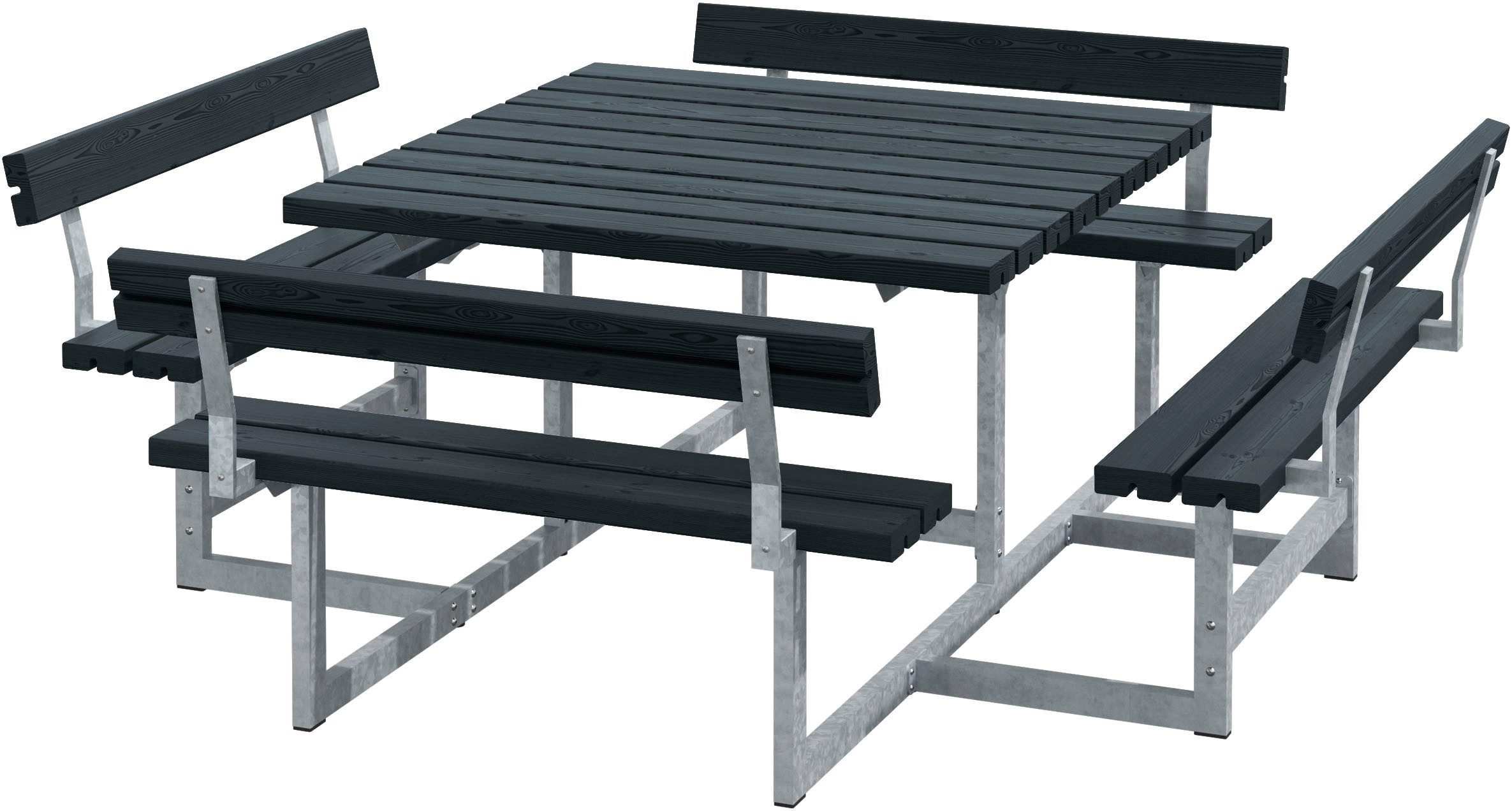 PLUS Garten-Essgruppe »Picnic« Kombimöbel mit 4 Rückenlehnen, (1-tlg), 224x224x76/45 cm