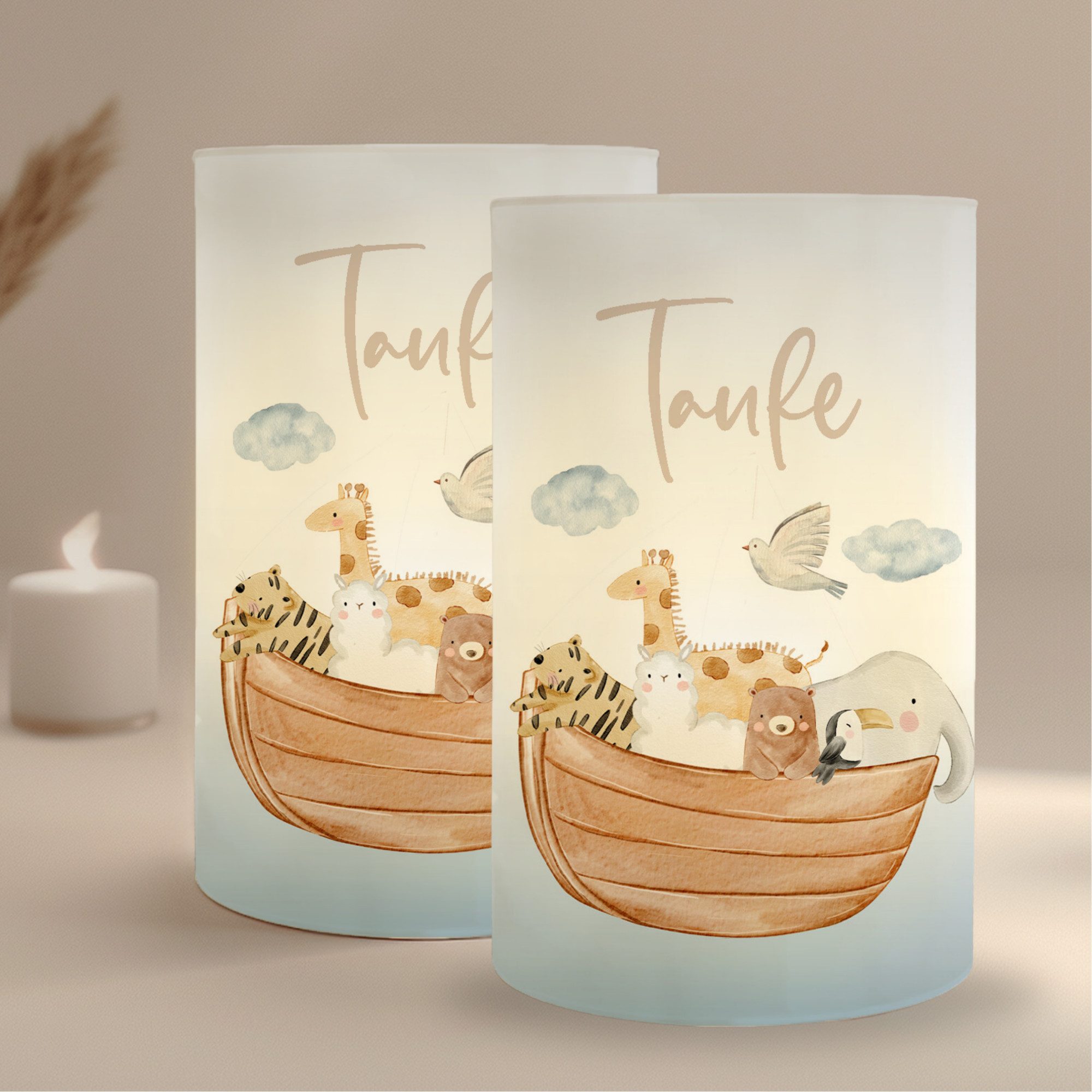 MeinBaby123® Papierdekoration 10 Windlichter Taufe, Taufe Deko, Taufe Windl günstig online kaufen
