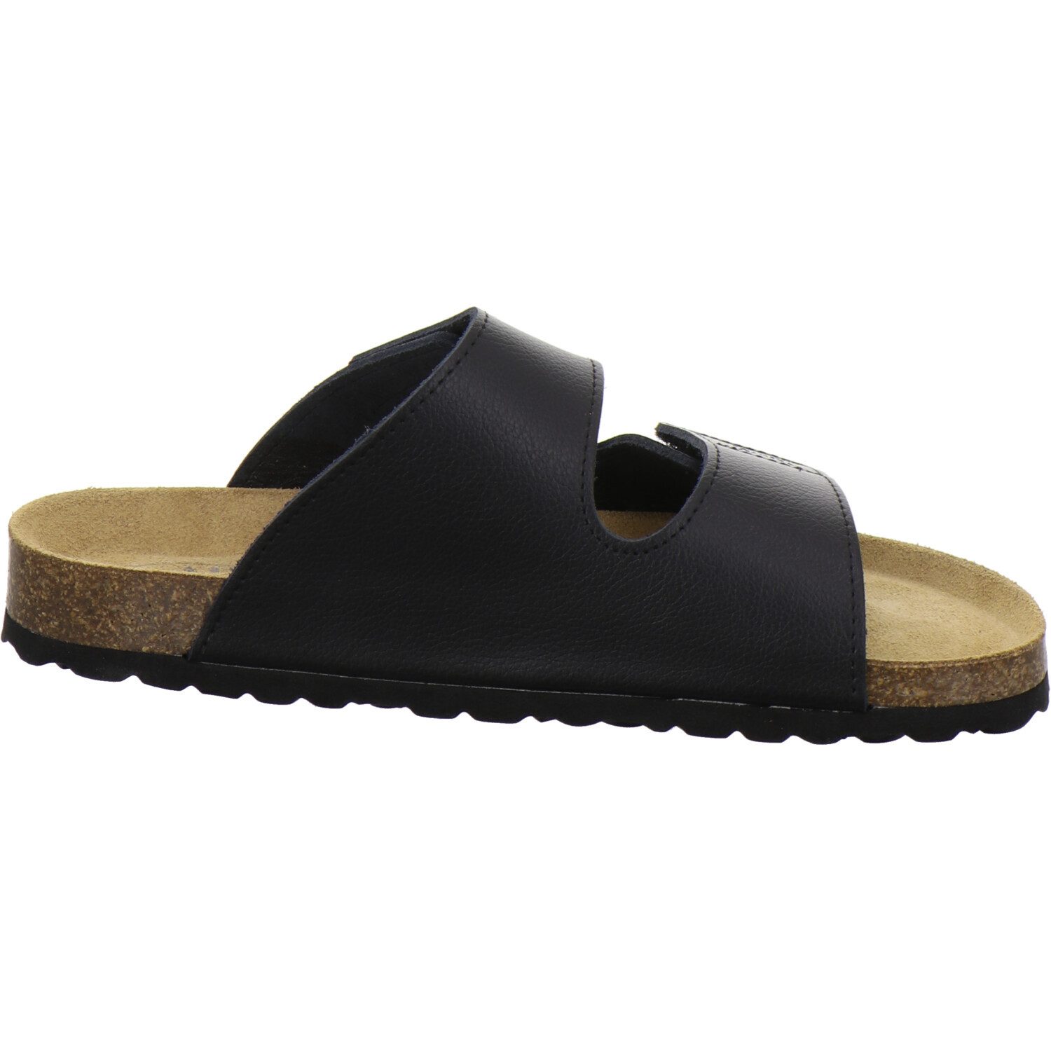 AFS-Schuhe 310823 Klettverschluss Pantolette für Herren aus Leder mit Fußbett, Made in Germany