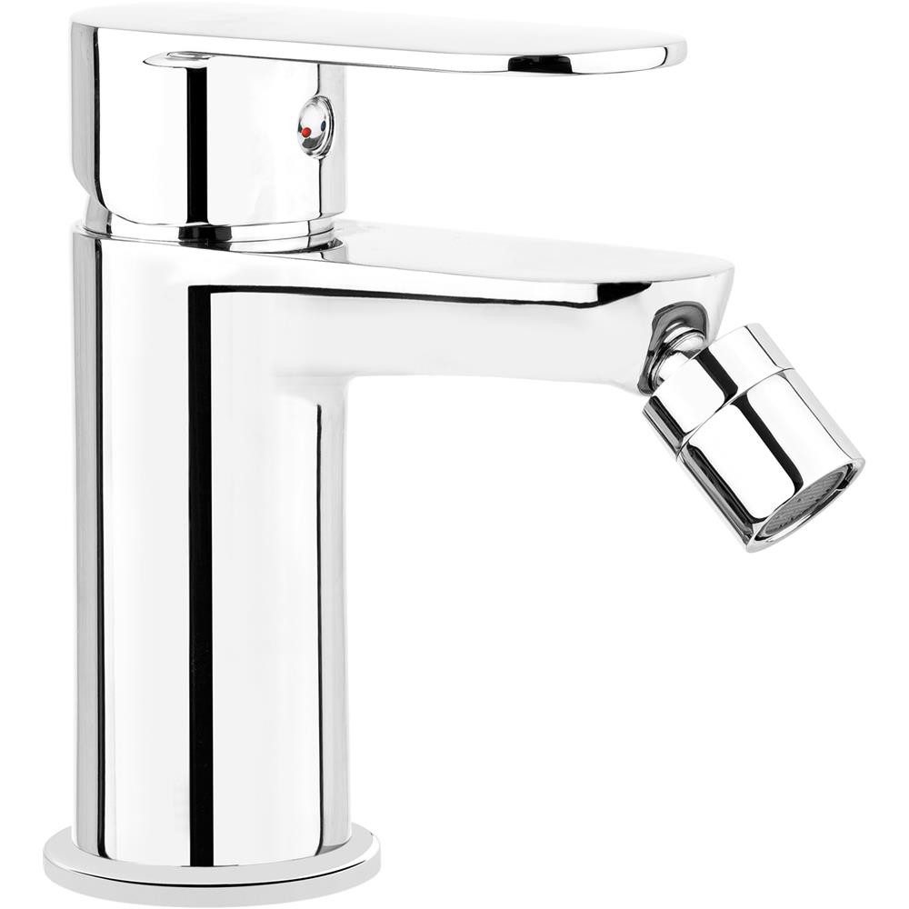 Lomadox Bidetarmatur ALPINIA-30 Einhebel Bidet-Armatur silber Chrom