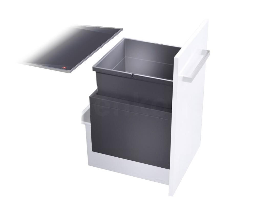 Hailo Einbaumülleimer Hailo Abfallsammler 3631481 XL Inset 450 55 Triple-XL 55 Liter, Hailo Abfallsammler 3631481 XL Inset 450 55 Triple-XL 55 Liter