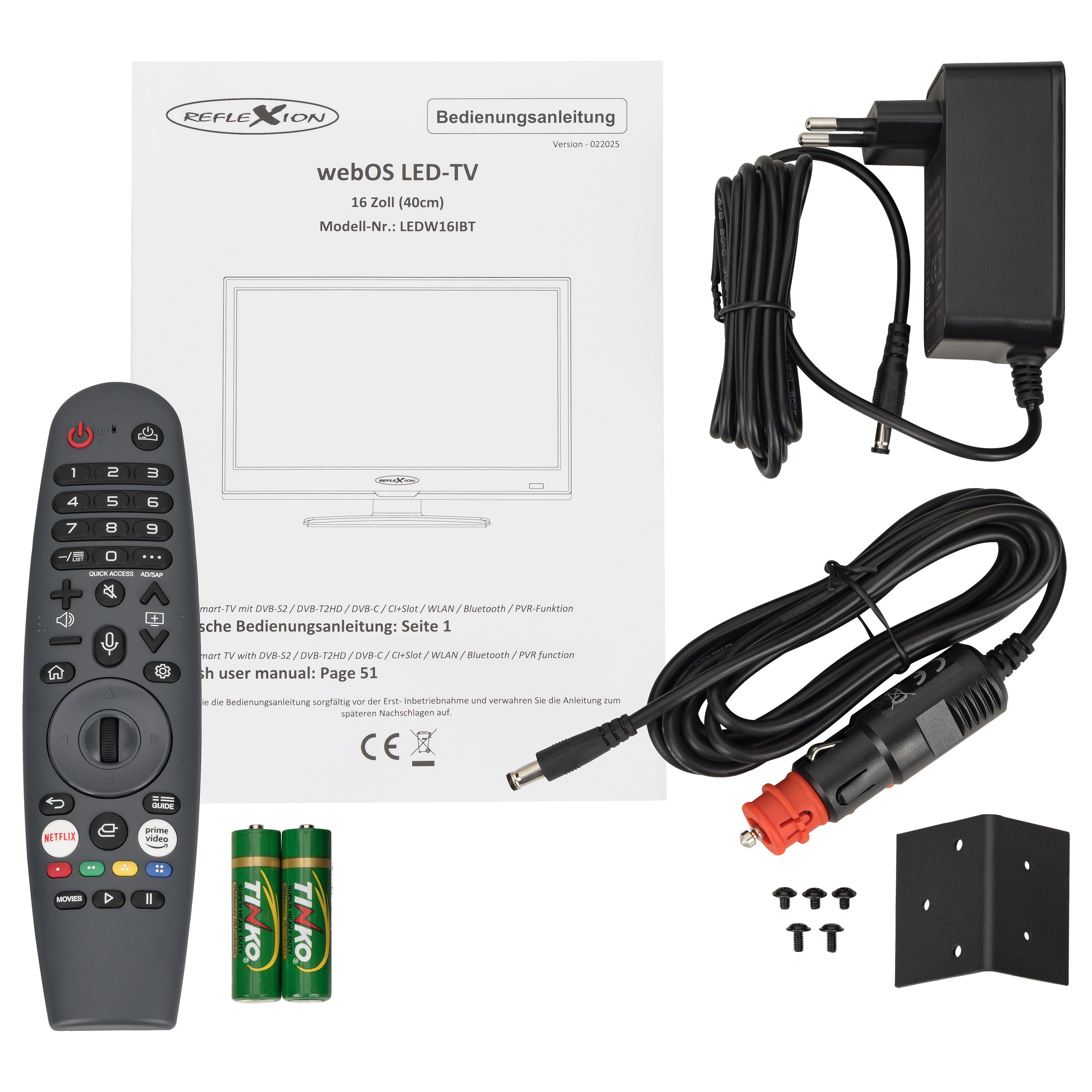Reflexion LEDW16IBT LED-Fernseher (16 Zoll, Full HD)
