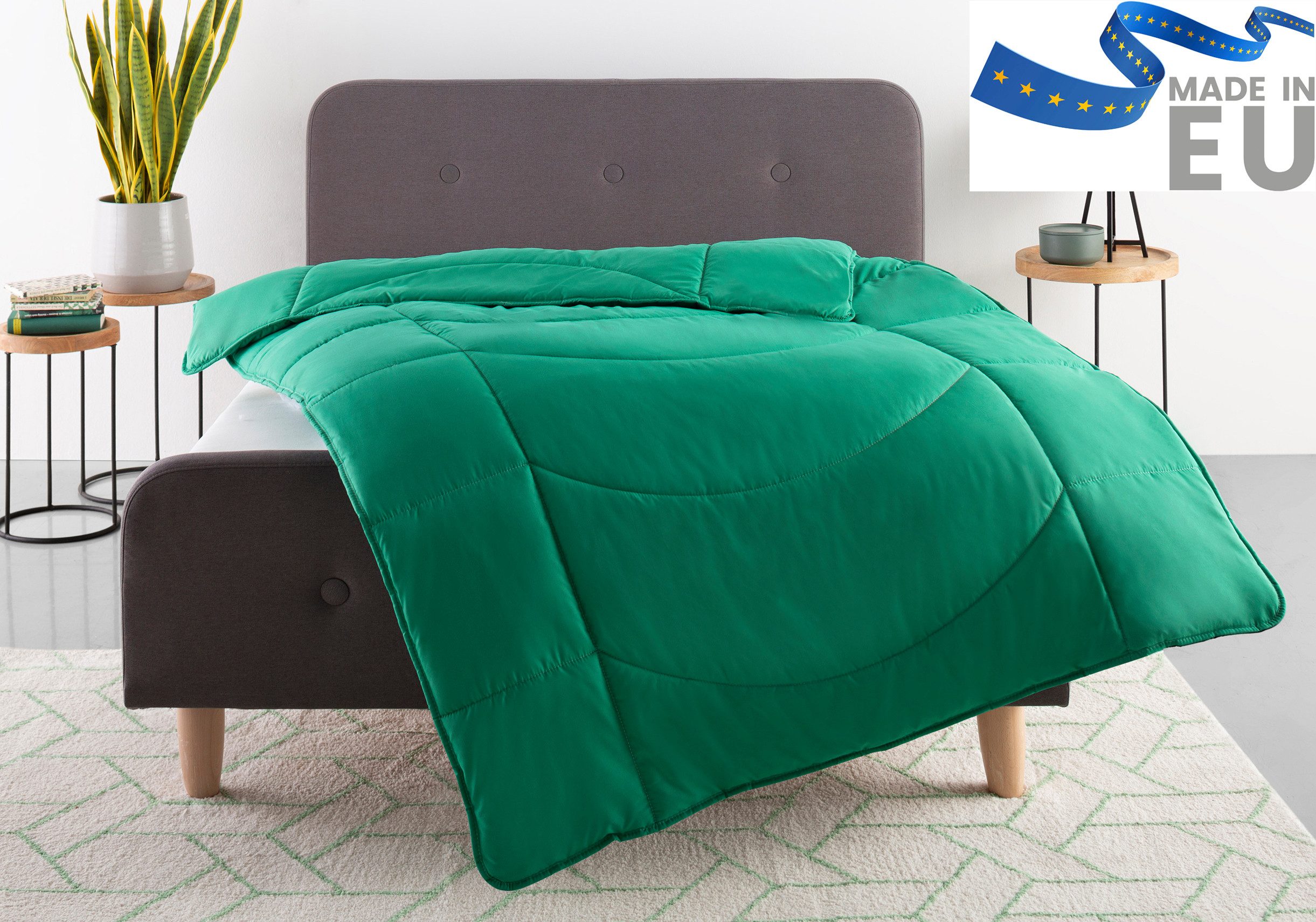 OTTO home Microfaserbettdecke Microlux, Bettdecke 135x200 cm und Übergrößen bis 240x220cm, Füllung: Feuchtigkeitsregulierende 3D Klimafaser (Polyester), Bezug: Microfaser-Feinbatist, fest versteppter Bezug - keine Bettwäsche nötig, Sommer, Winter