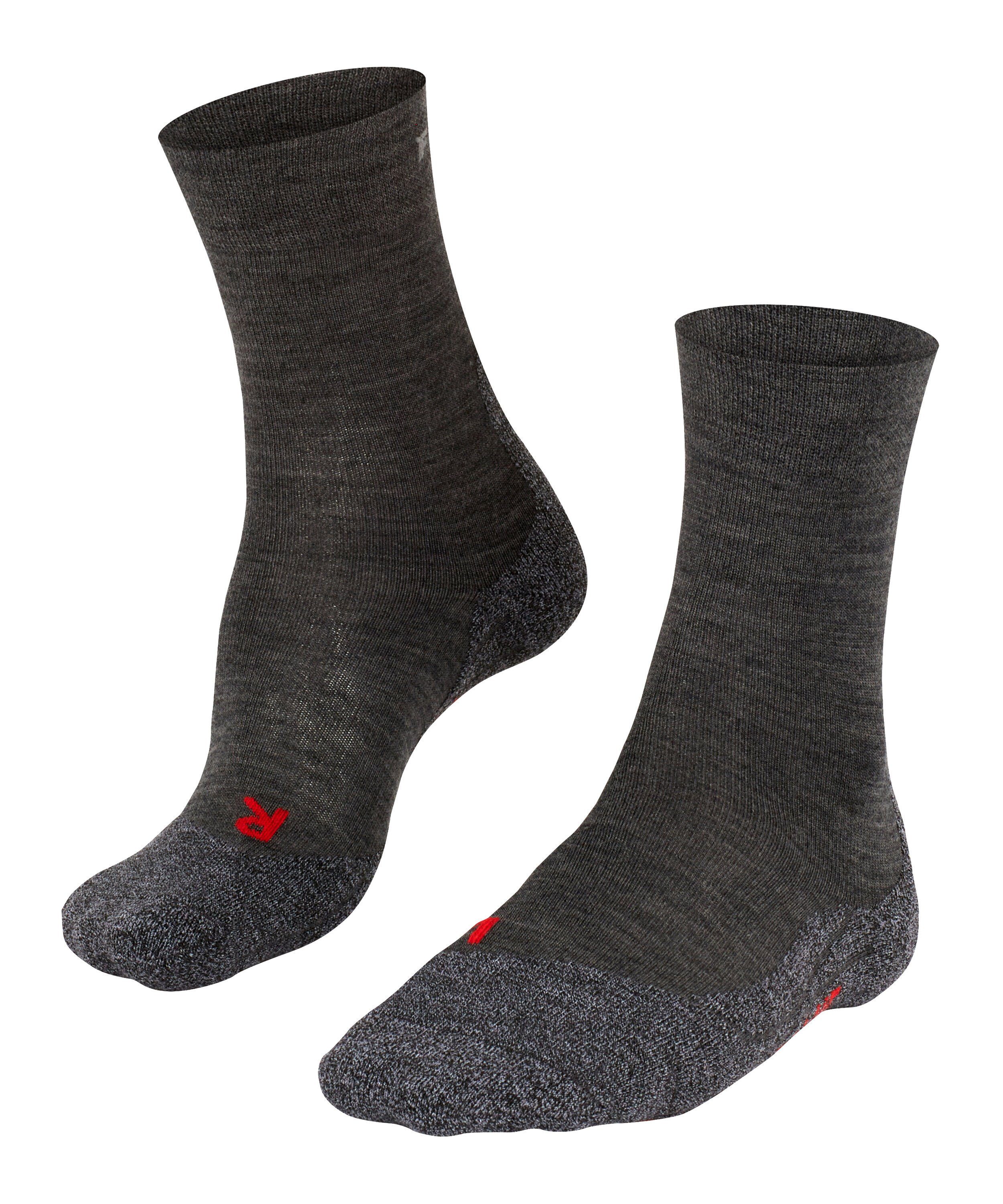 FALKE Wandersocken TK2 Explore Sensitive (1-Paar) Hoher Komfort im Mittelgebirge asphalt mel. (3180)