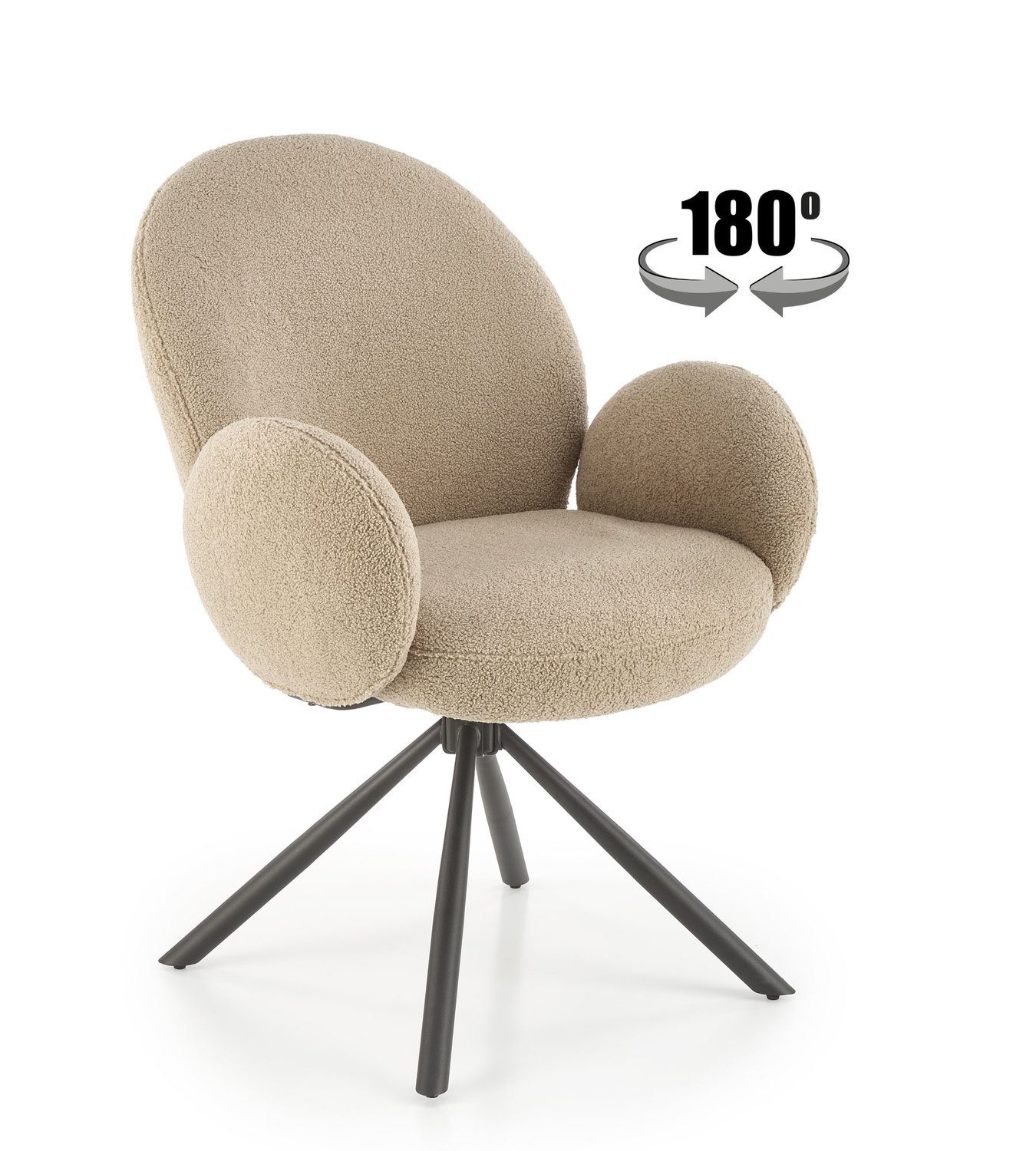 Lookway Drehsessel SNOOPY 180° Polstersessel für Wohnzimmer & Büro, Breite: 64 cm