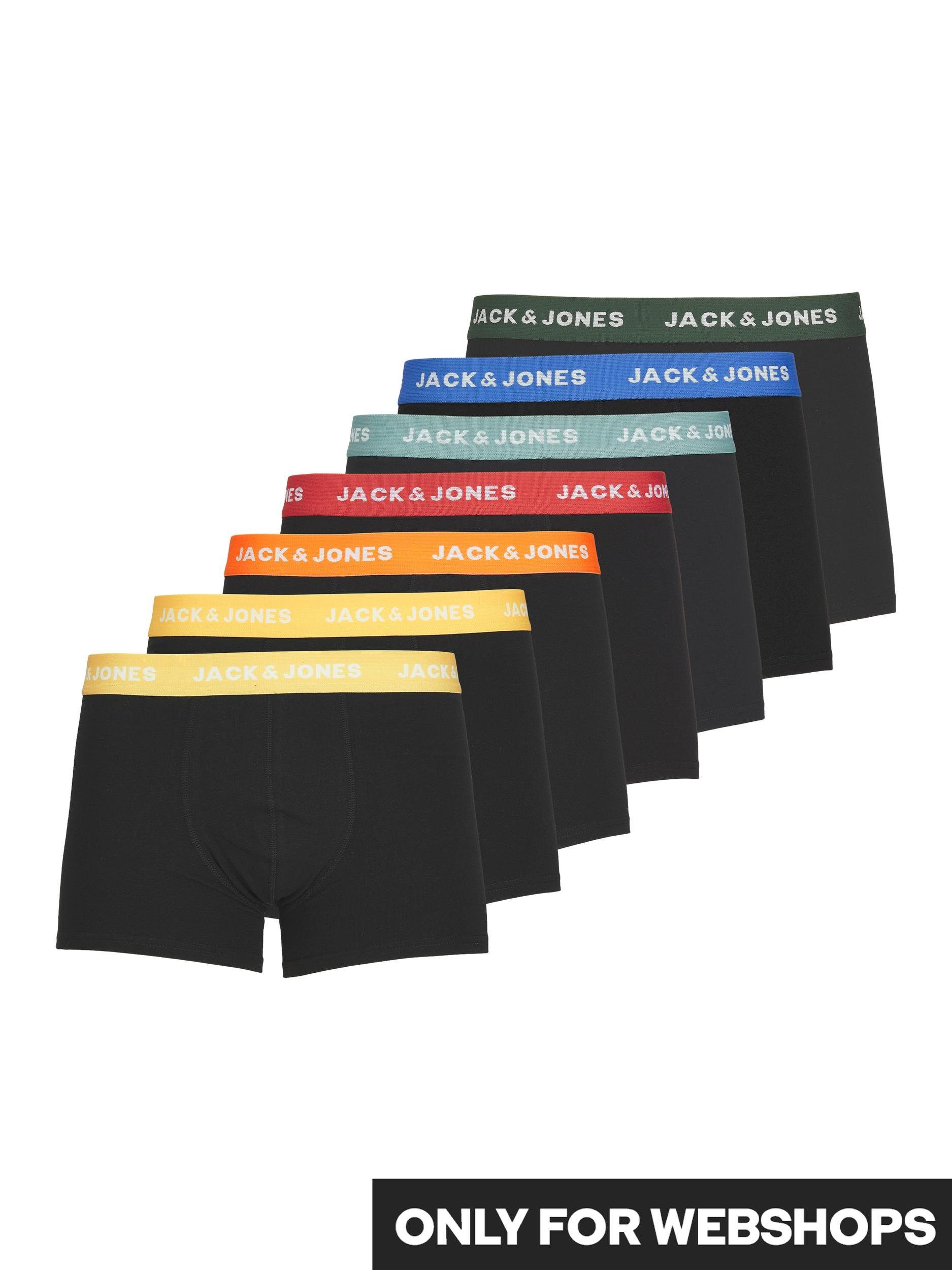 Jack & Jones Trunk JACVITO SOLID TRUNKS 7 PACK NOOS (Packung, 7-St., 7er-Pack) black multi | Boxershorts