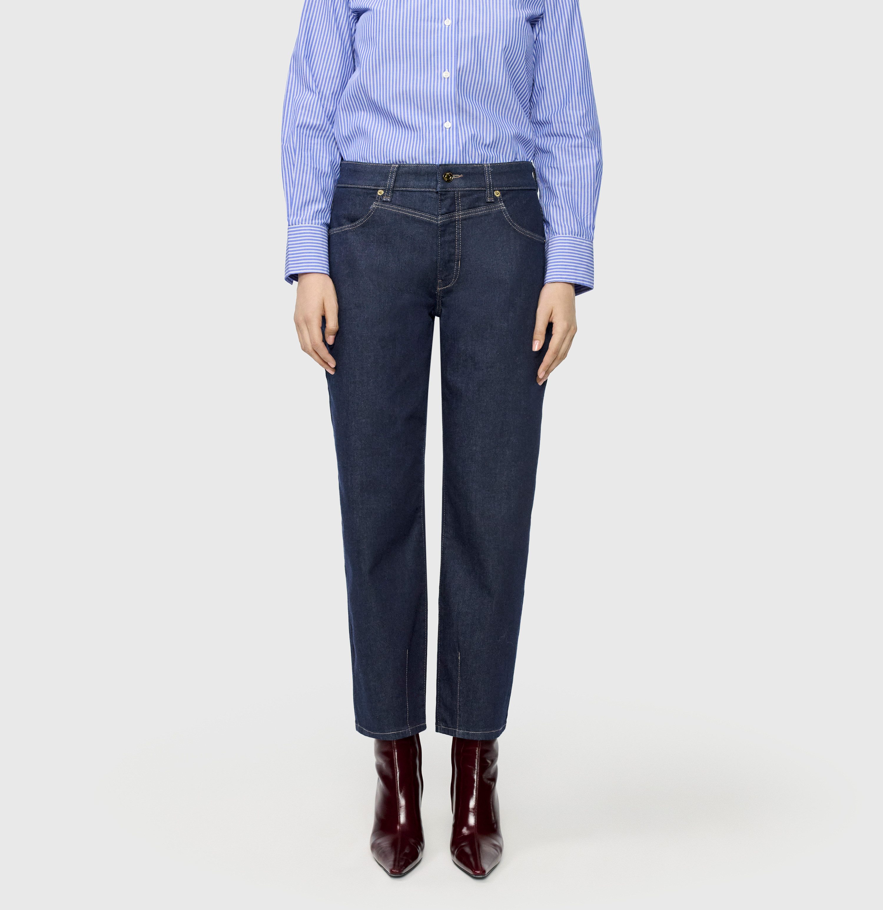 MAC Relax-fit-Jeans BOBBIE Barrel Jeans mit modernen Naht-Details