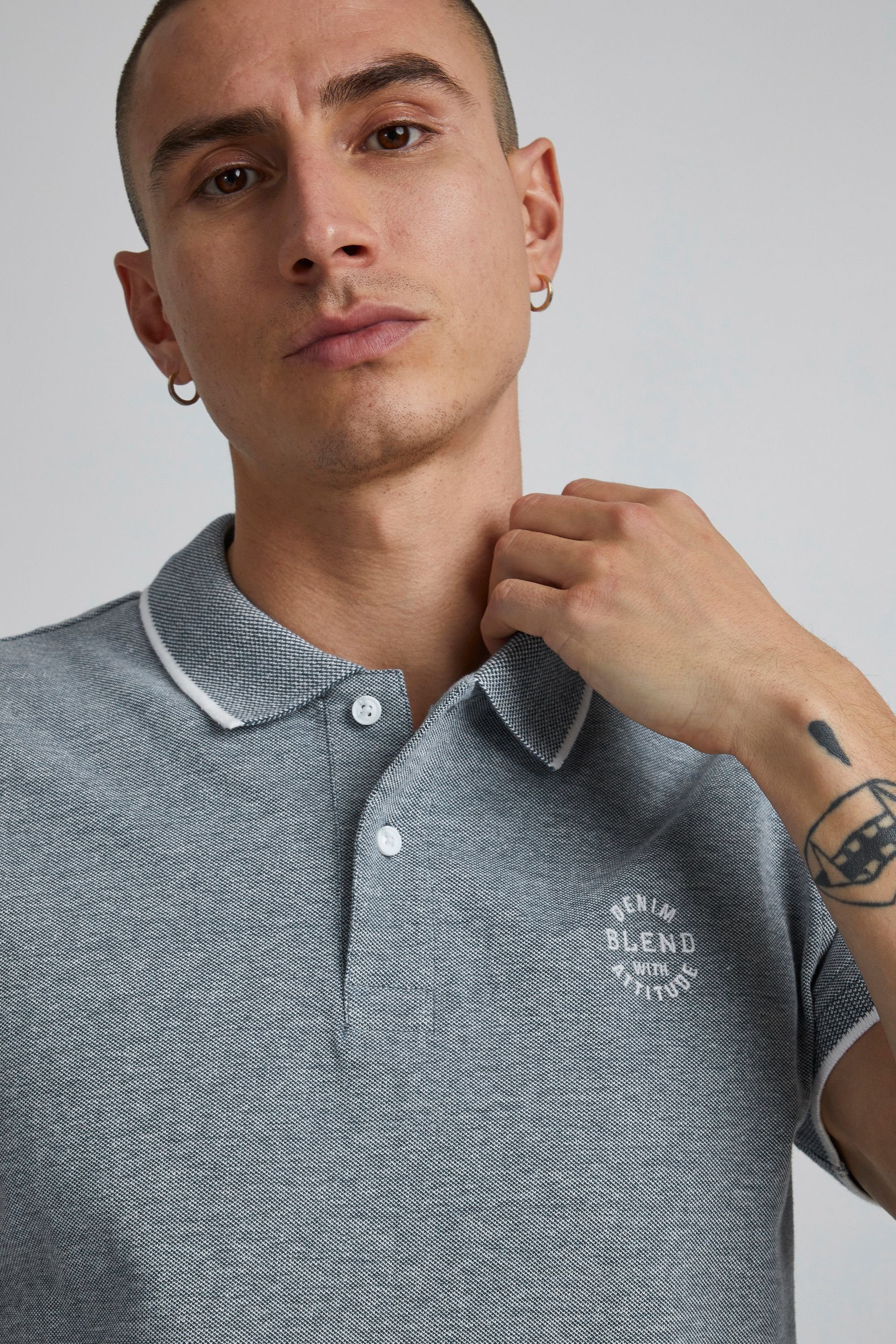 Blend Poloshirt BHBhnate (1-tlg) Klassisches Poloshirt mit Brustprint