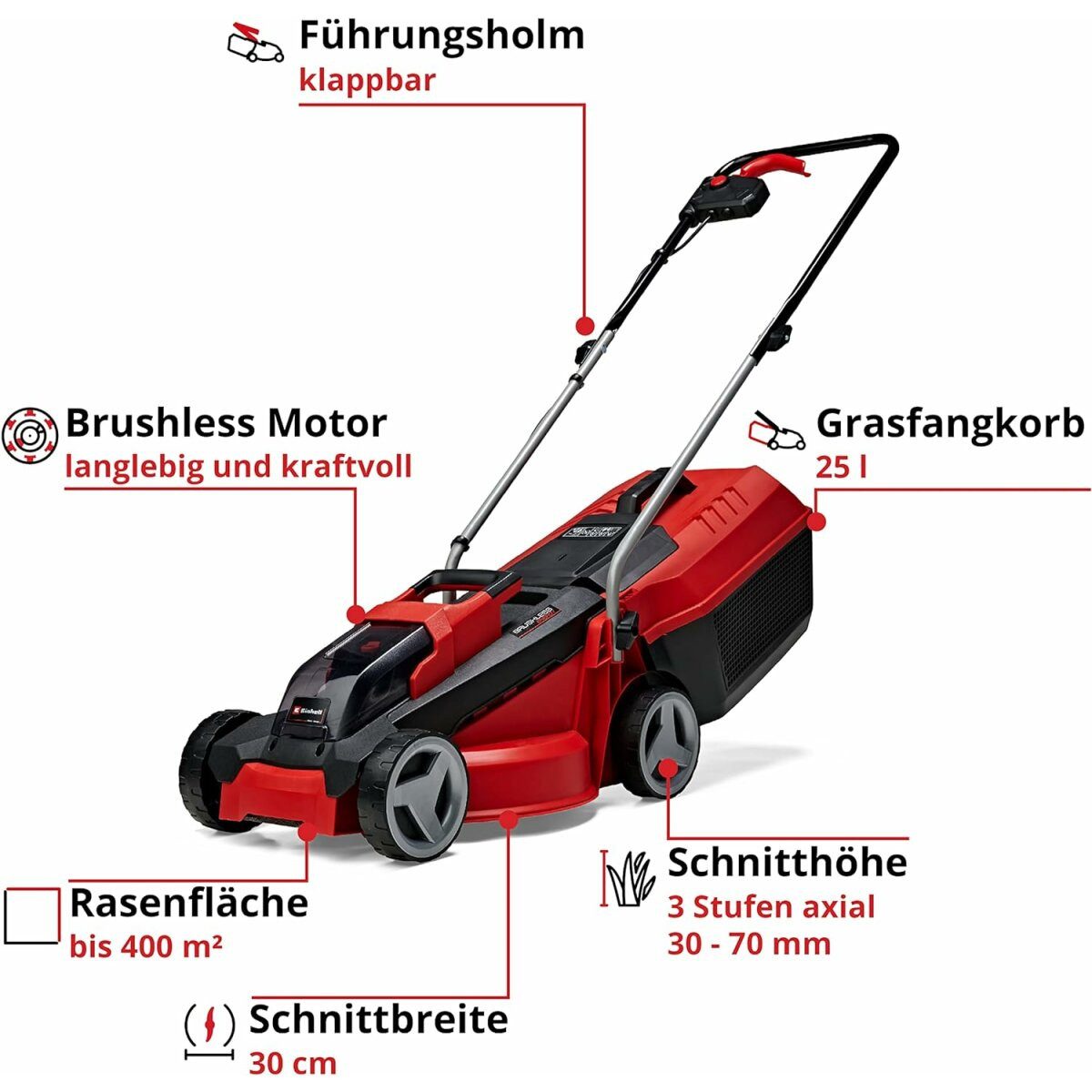 Einhell Akkurasenmäher Einhell Rasenmäher-Laubbläser-Set GE-CM 3018 günstig online kaufen