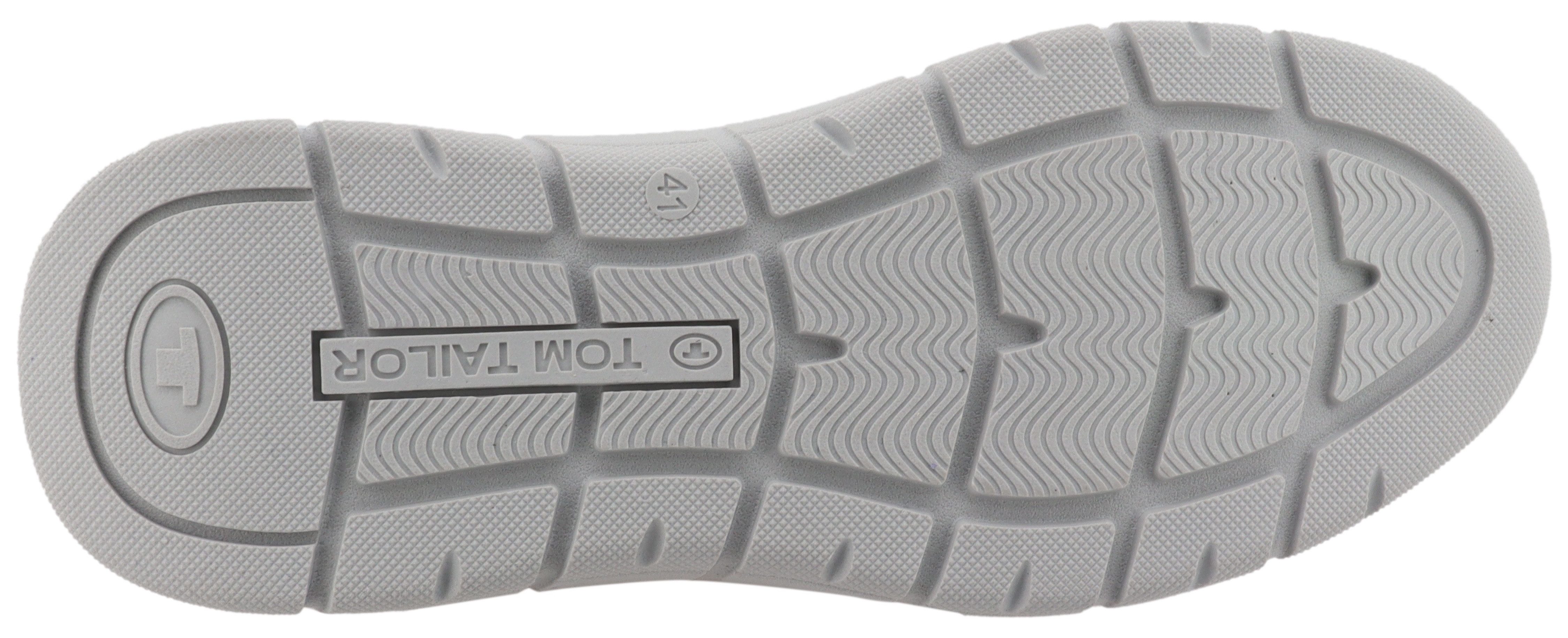 TOM TAILOR Sneaker, Freizeitschuh, Halbschuh, Schnürschuh mit Logoschriftzug